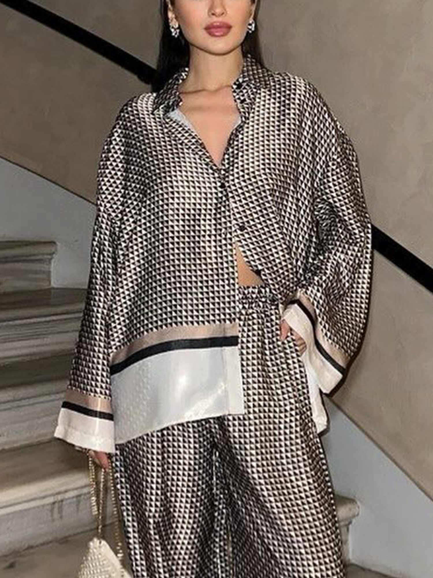 Midnight Elegance Satin Shirt - XPRESSC