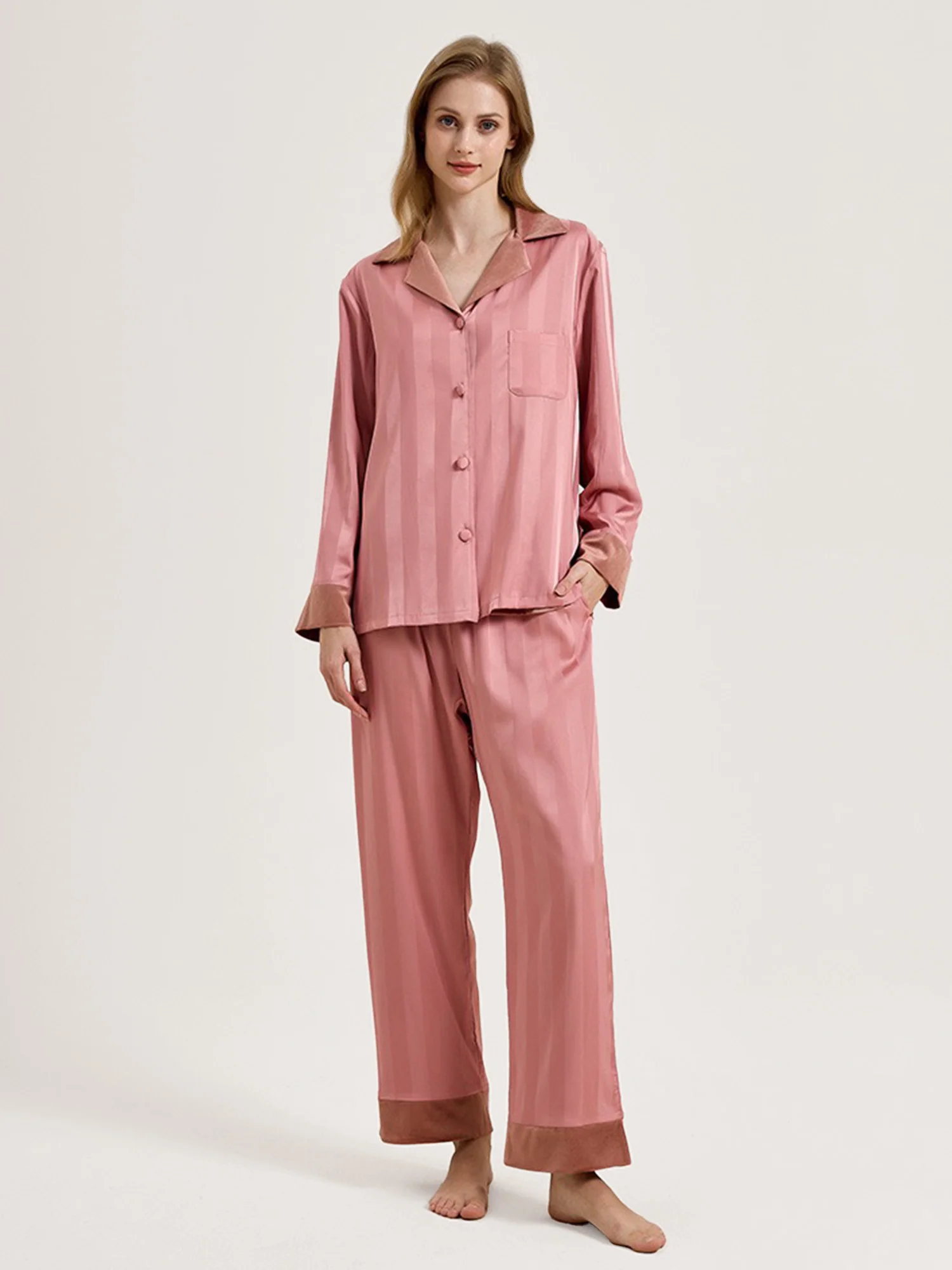 Satin Pink Pajama Set - XPRESSC