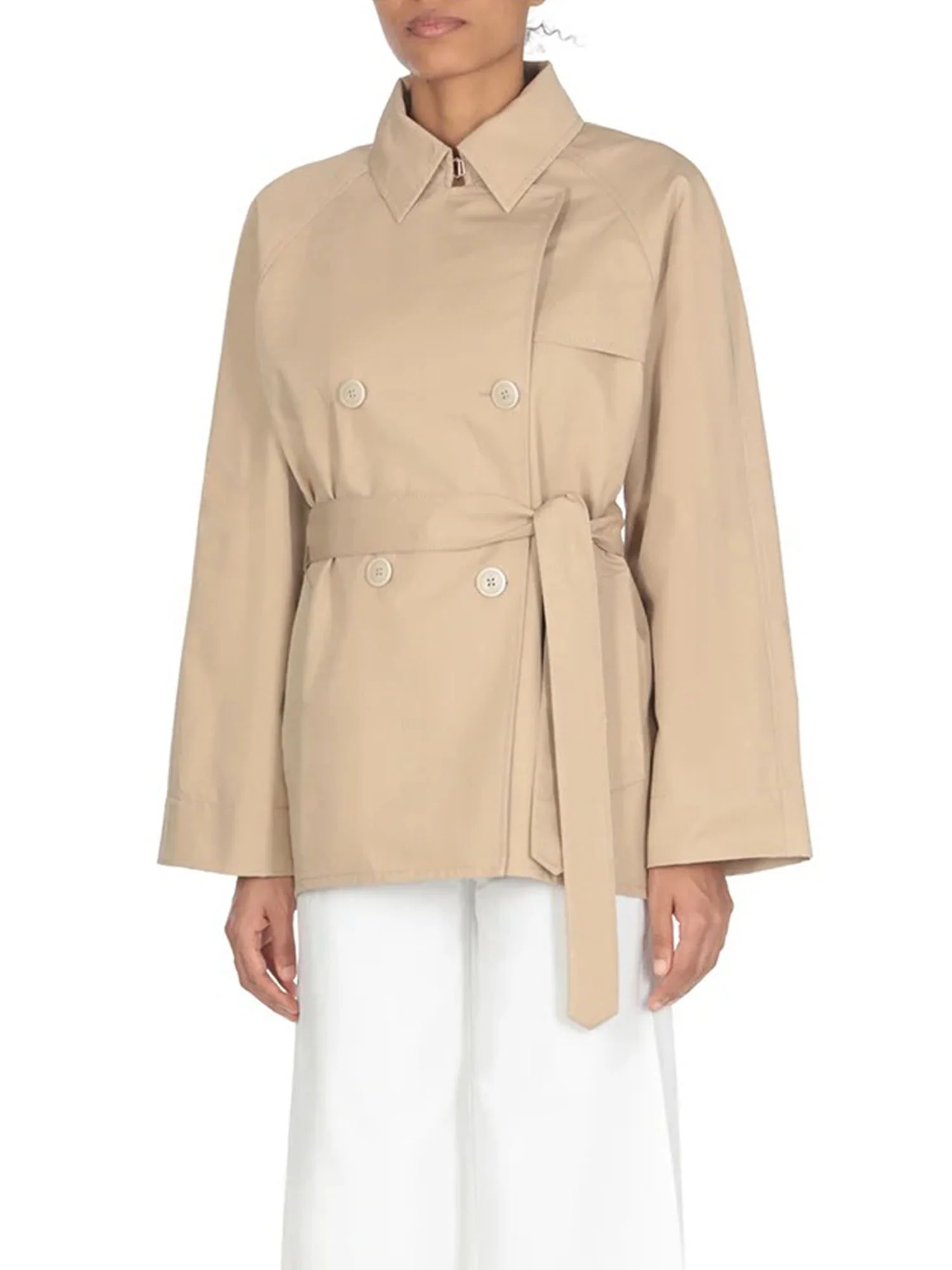 Belted Khaki Trench Jacket - XPRESSC