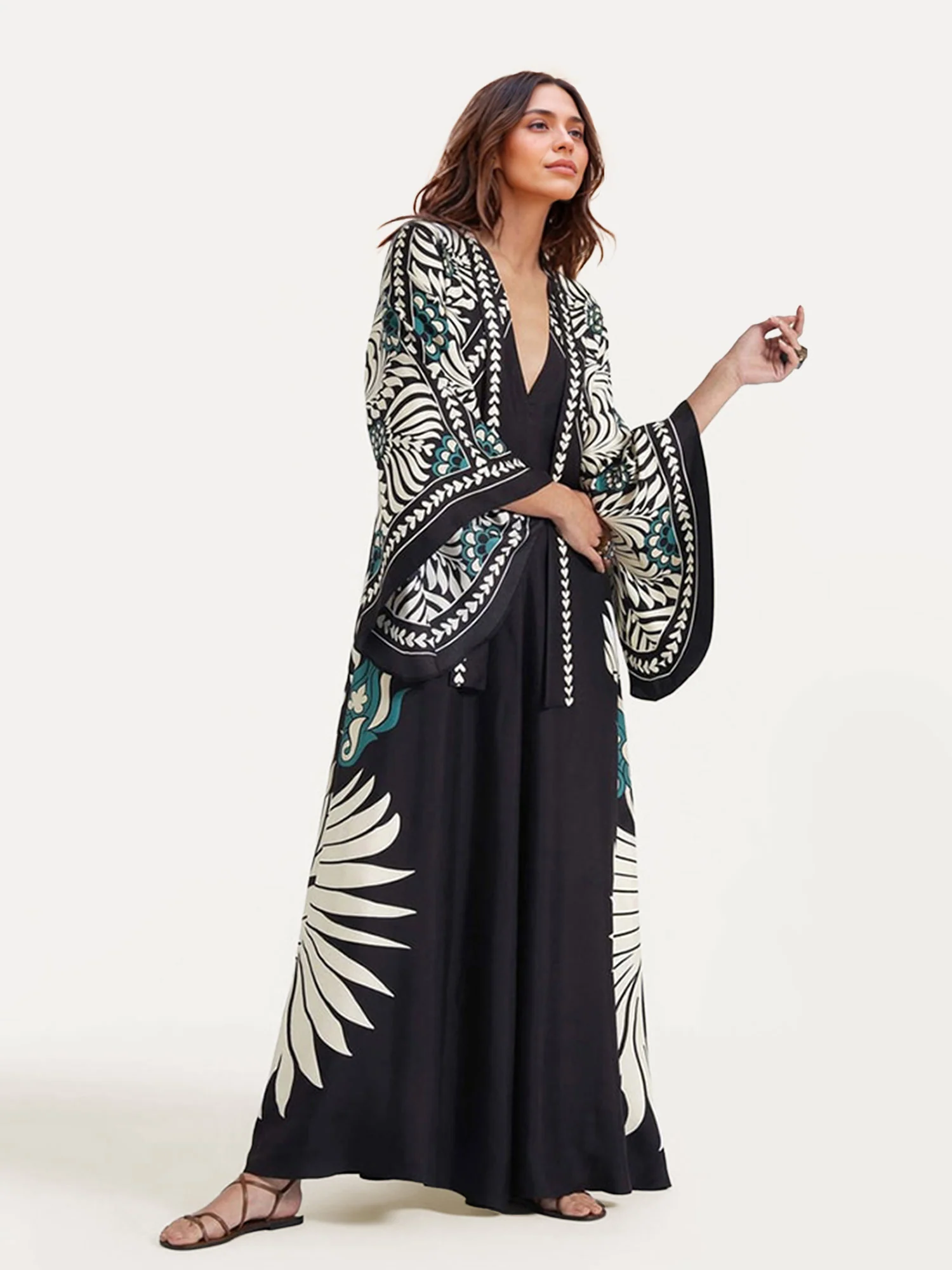 Tropical Print Long Dress - XPRESSC