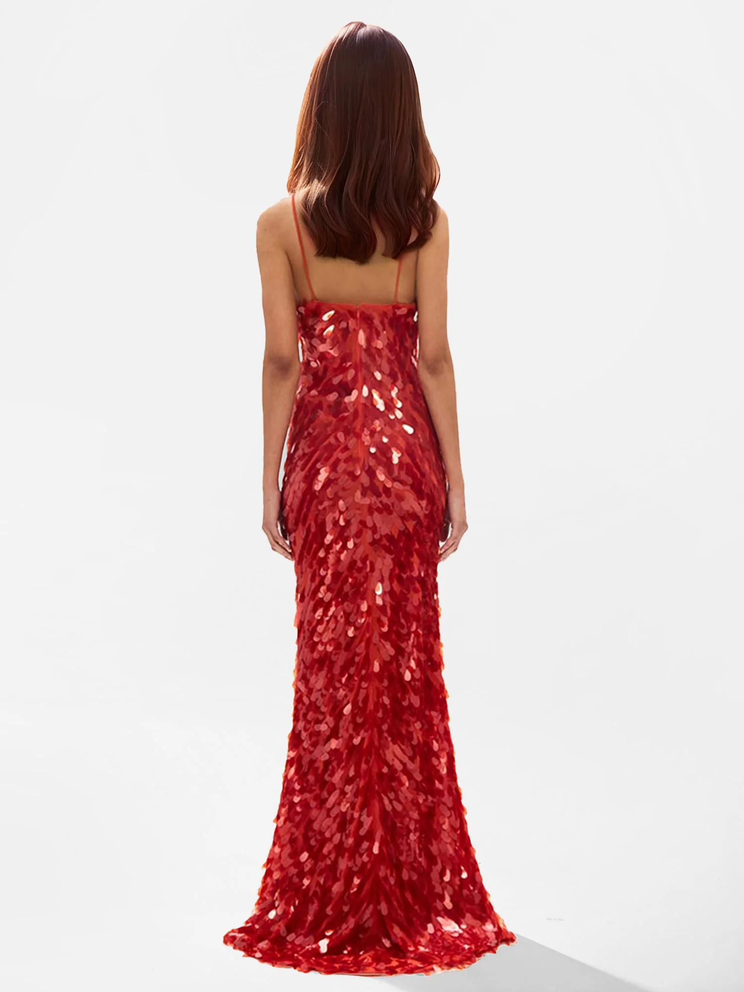 Sequin Plunge Maxi Dress - XPRESSC