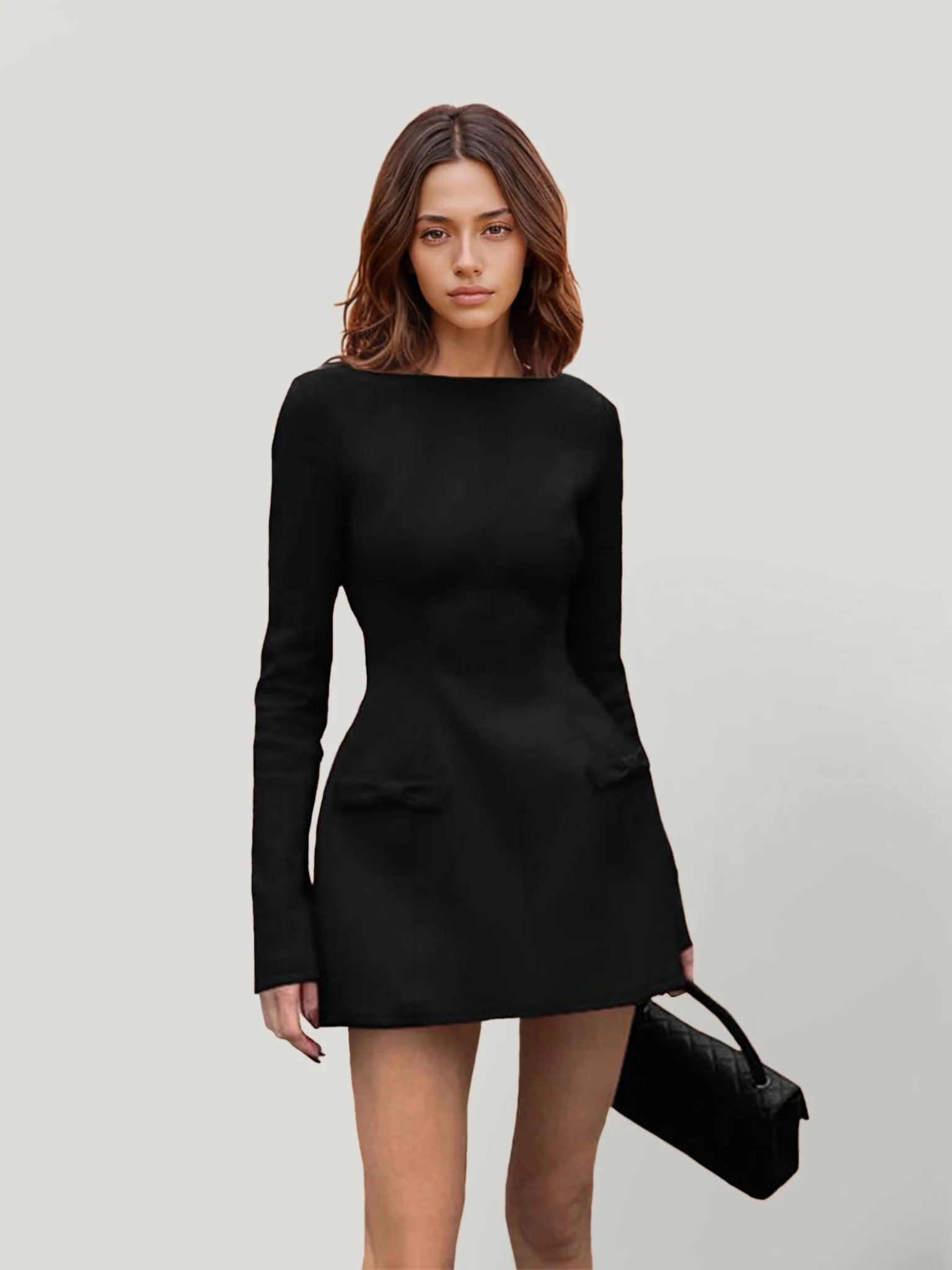 Puff Sleeve Tailored Mini Dress - XPRESSC