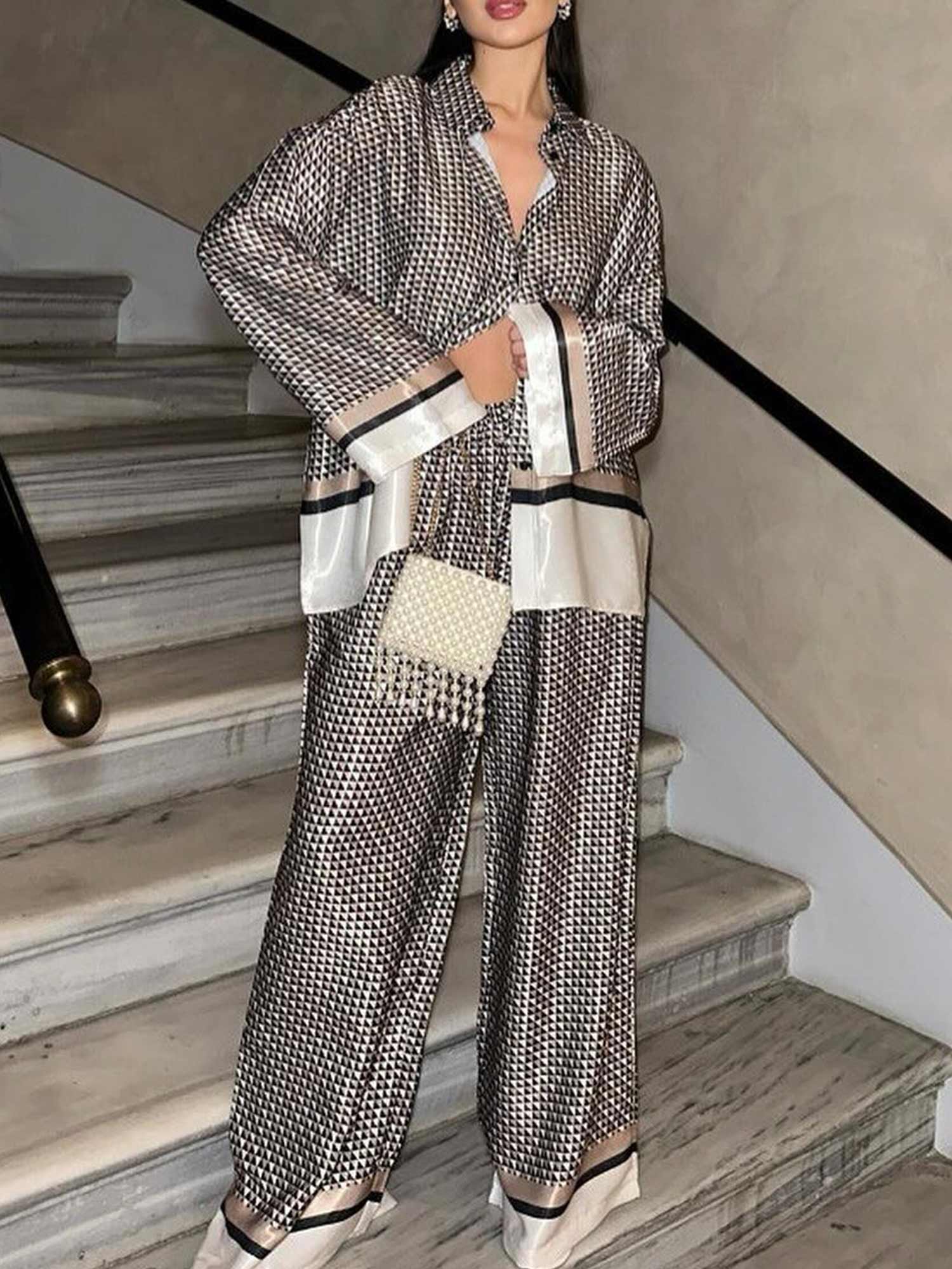 Midnight Elegance Satin Shirt - XPRESSC