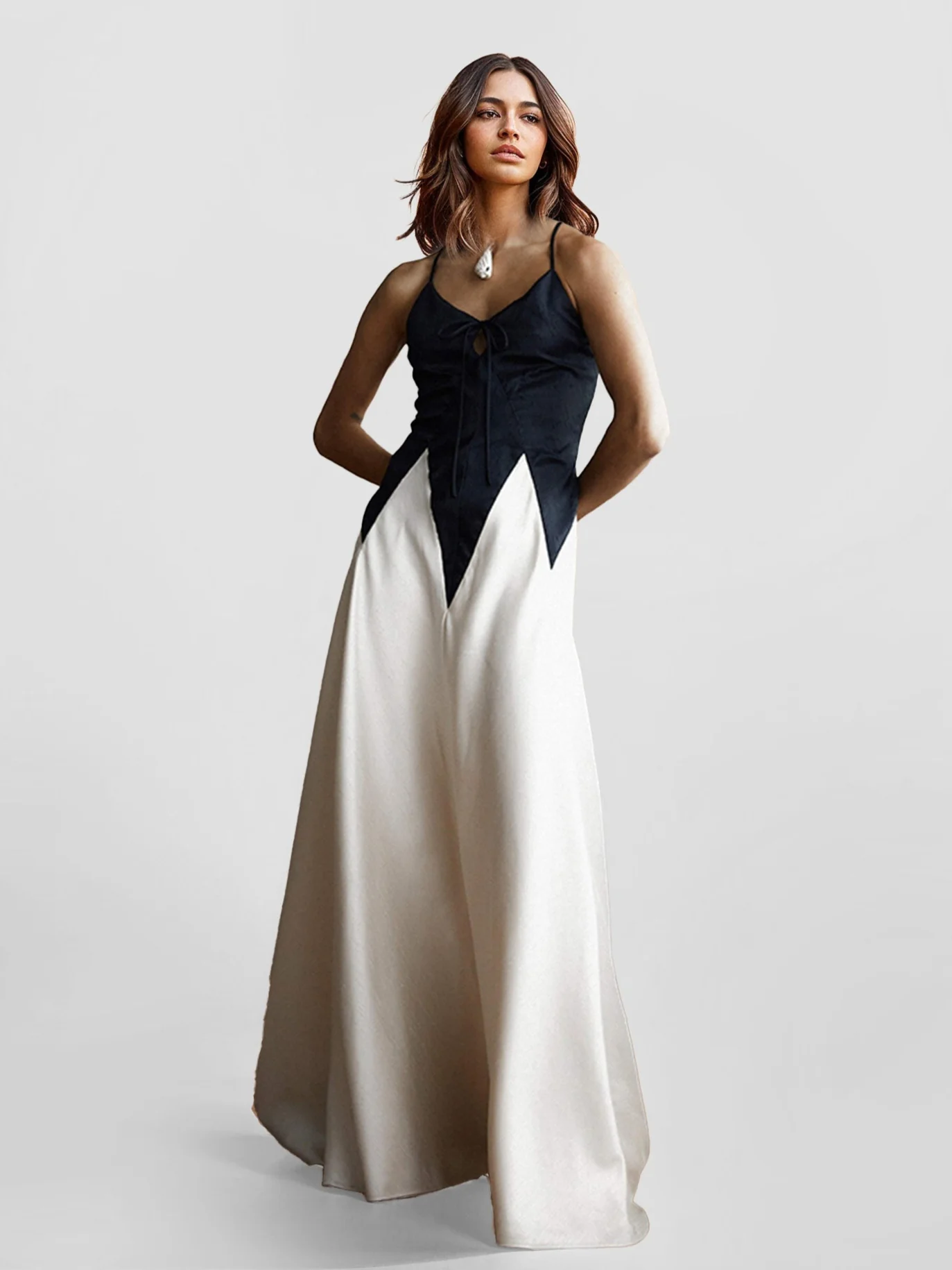 Floral Maxi Dress with Sweetheart Neckline - XPRESSC