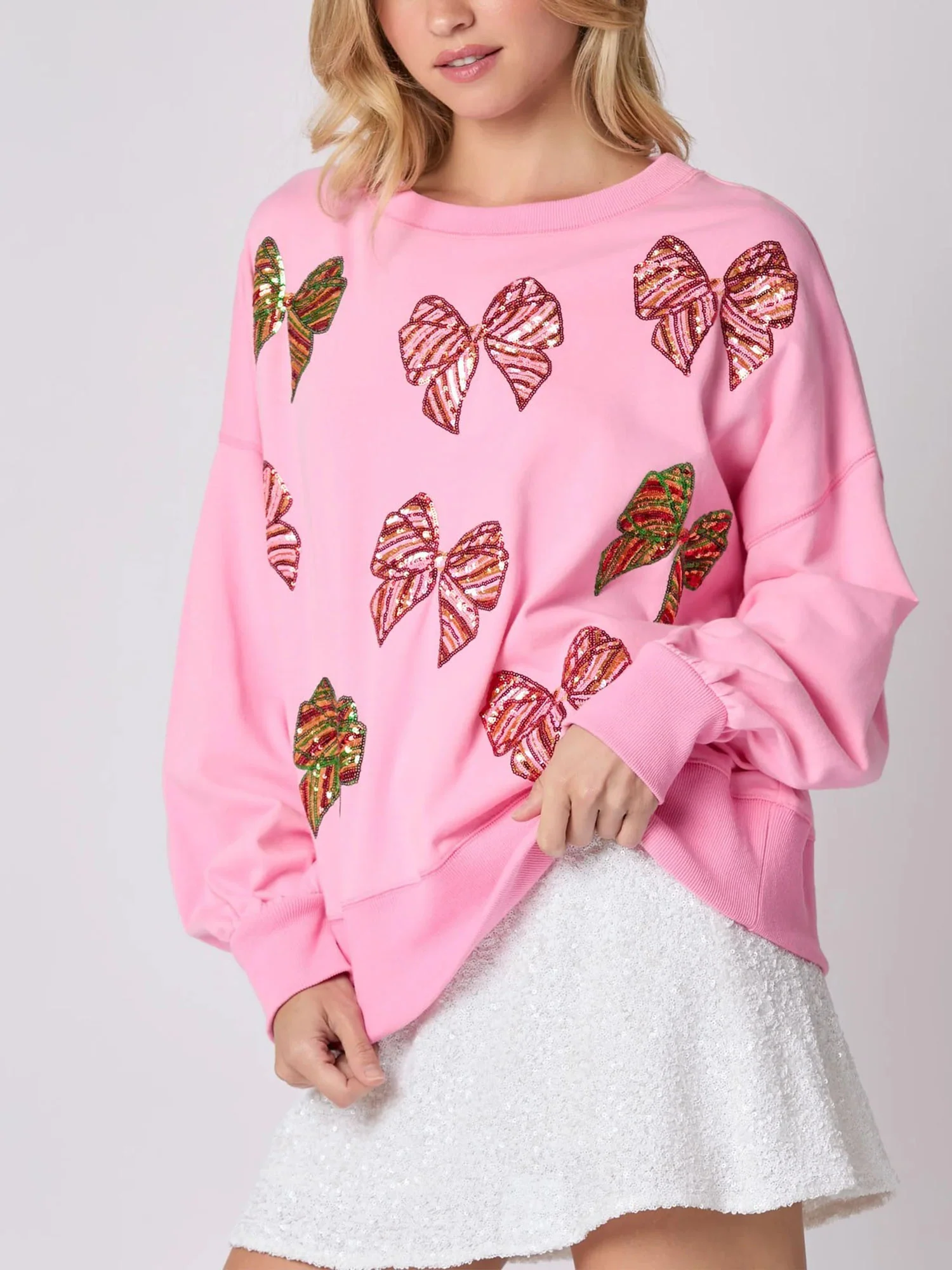 Pink Butterfly Reverie Sweatshirt - XPRESSC