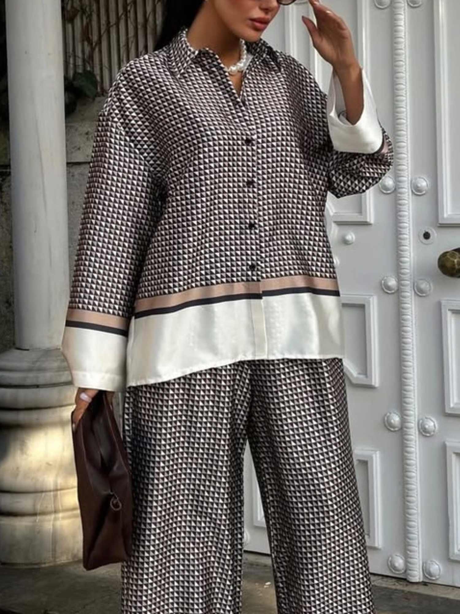 Midnight Elegance Satin Shirt - XPRESSC