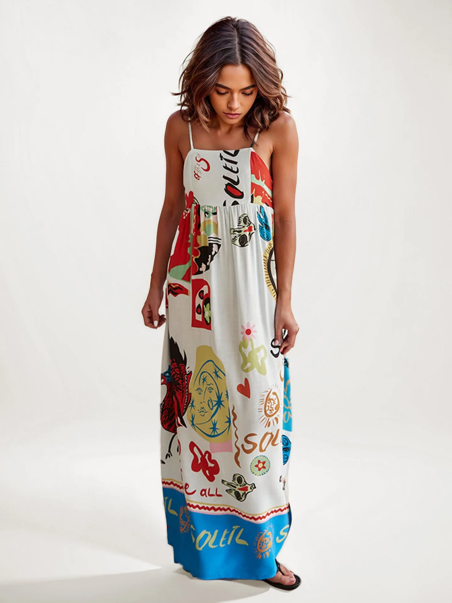 Printed Boho Maxi Dress - XPRESSC
