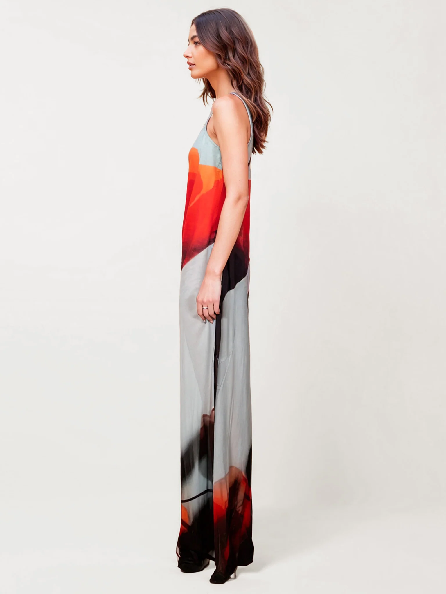 Floral Chiffon Maxi Dress - XPRESSC