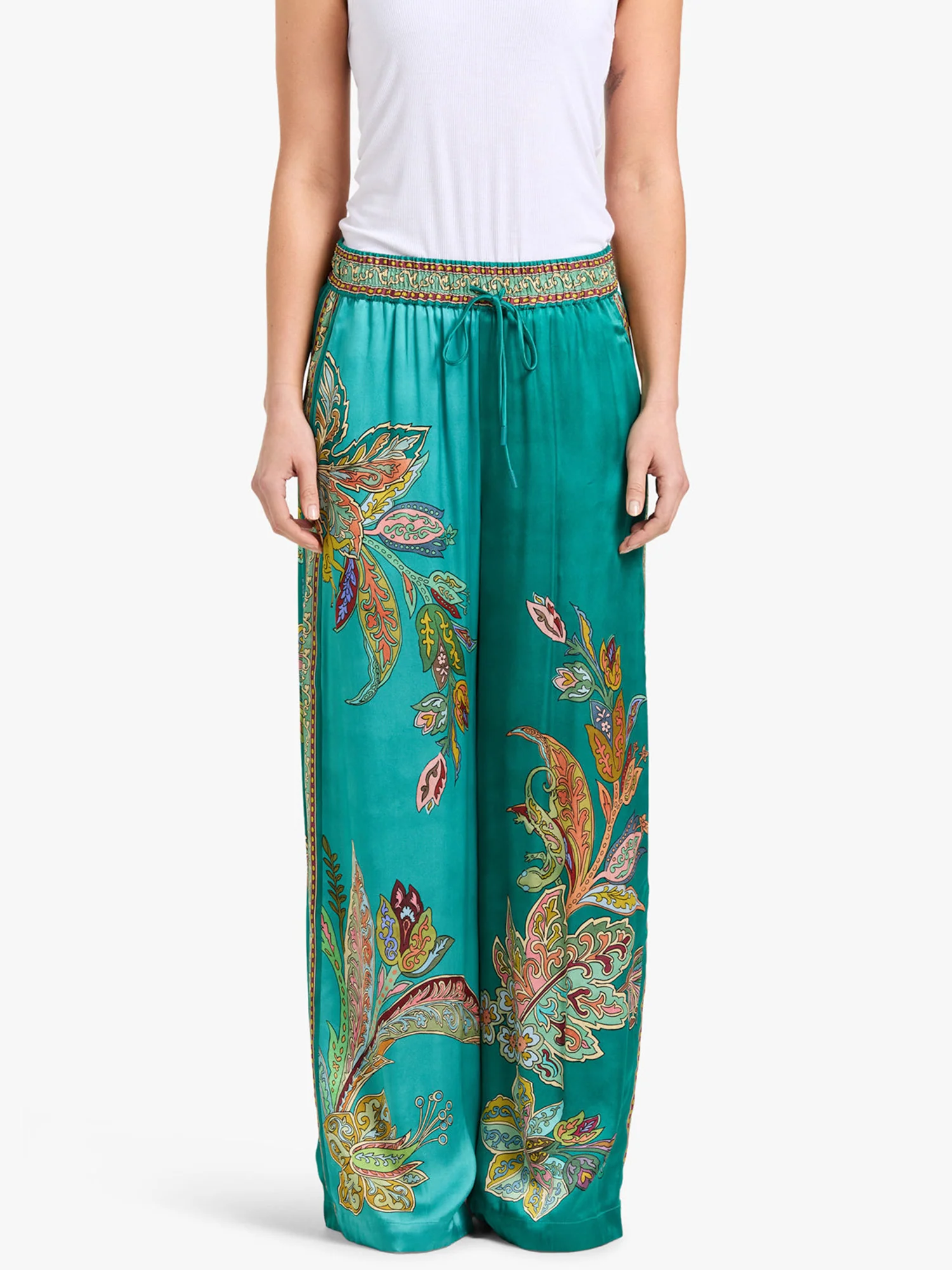 Emerald Luxe Wide-Leg Pants - XPRESSC