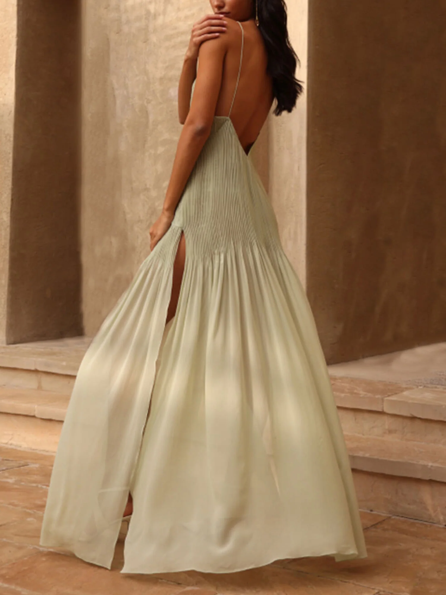 Soft Green Maxi Dress for Elegance - XPRESSC