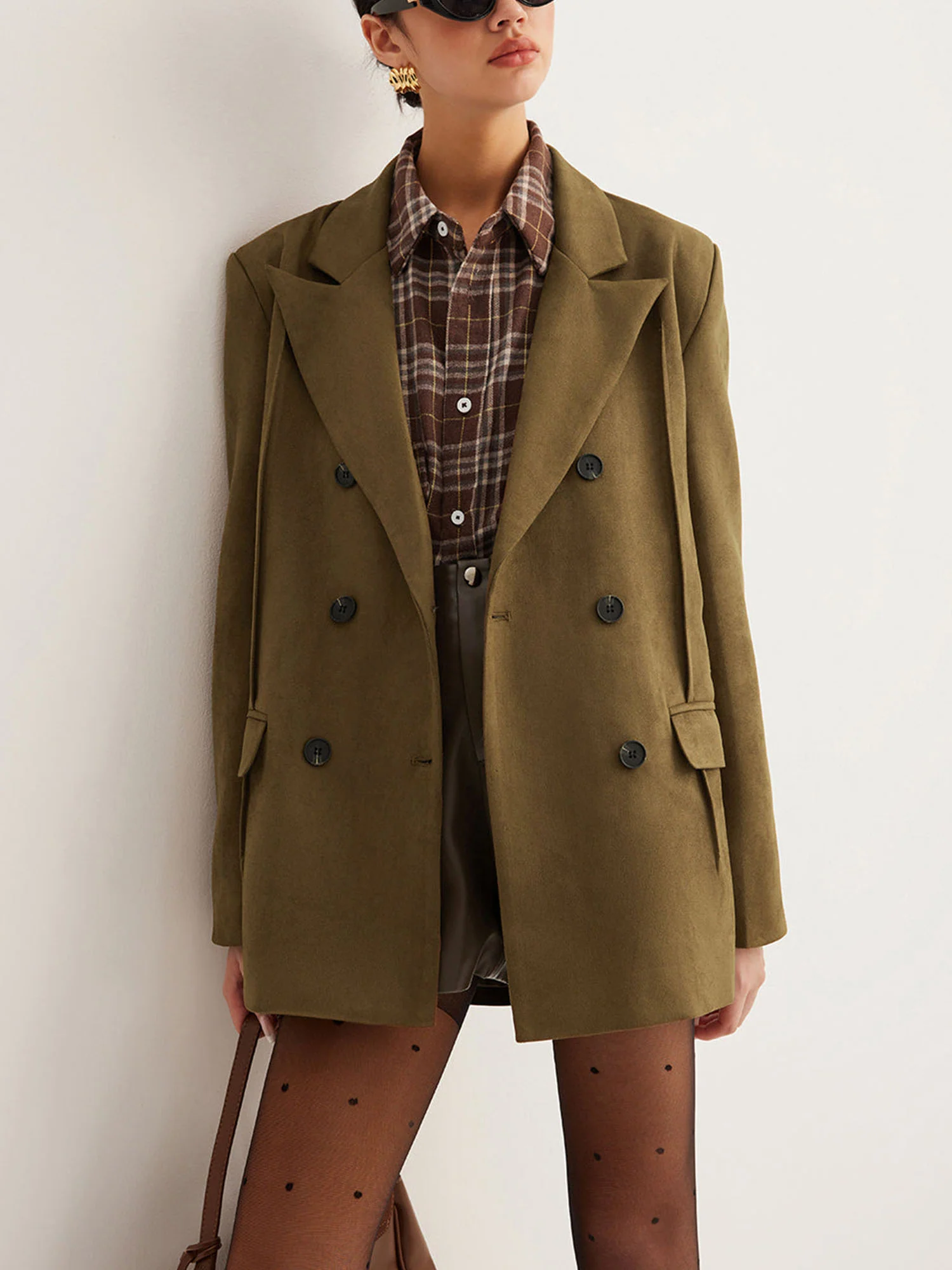 Tailored Double-Breasted Blazer - XPRESSC