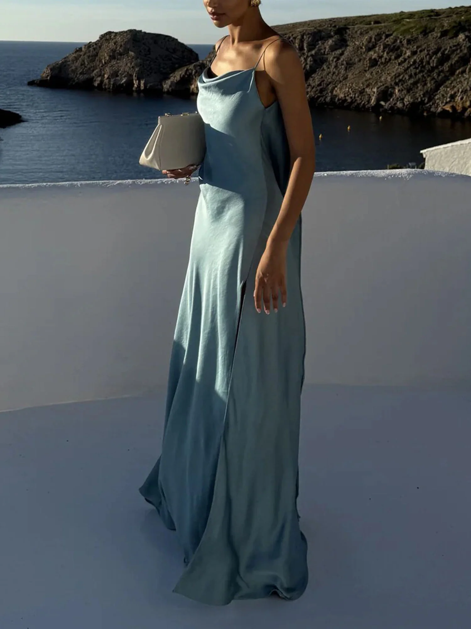 Elegant Bordeaux Maxi Dress - XPRESSC