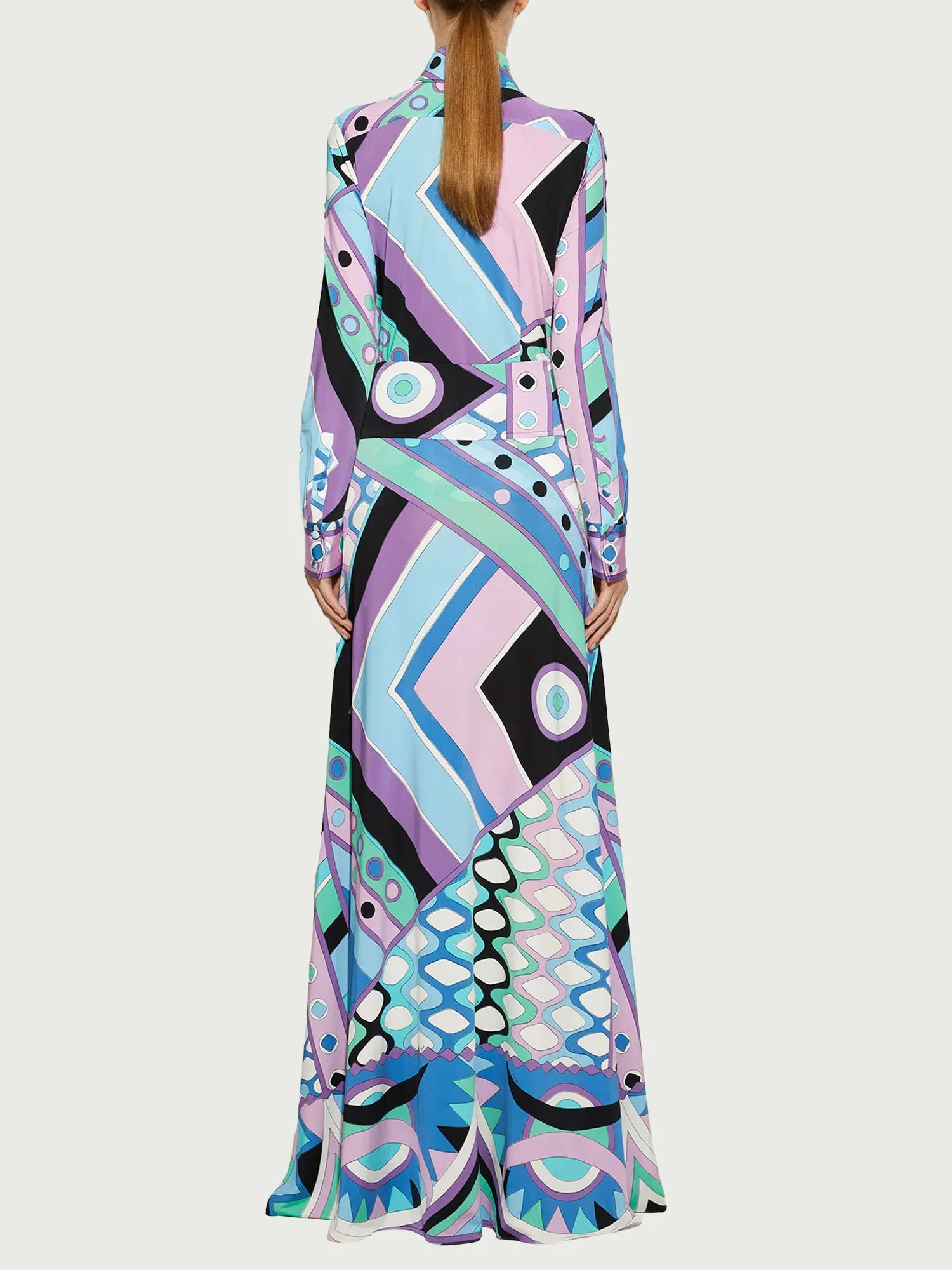 Geometric Print Shirt and Skirt Set - XPRESSC