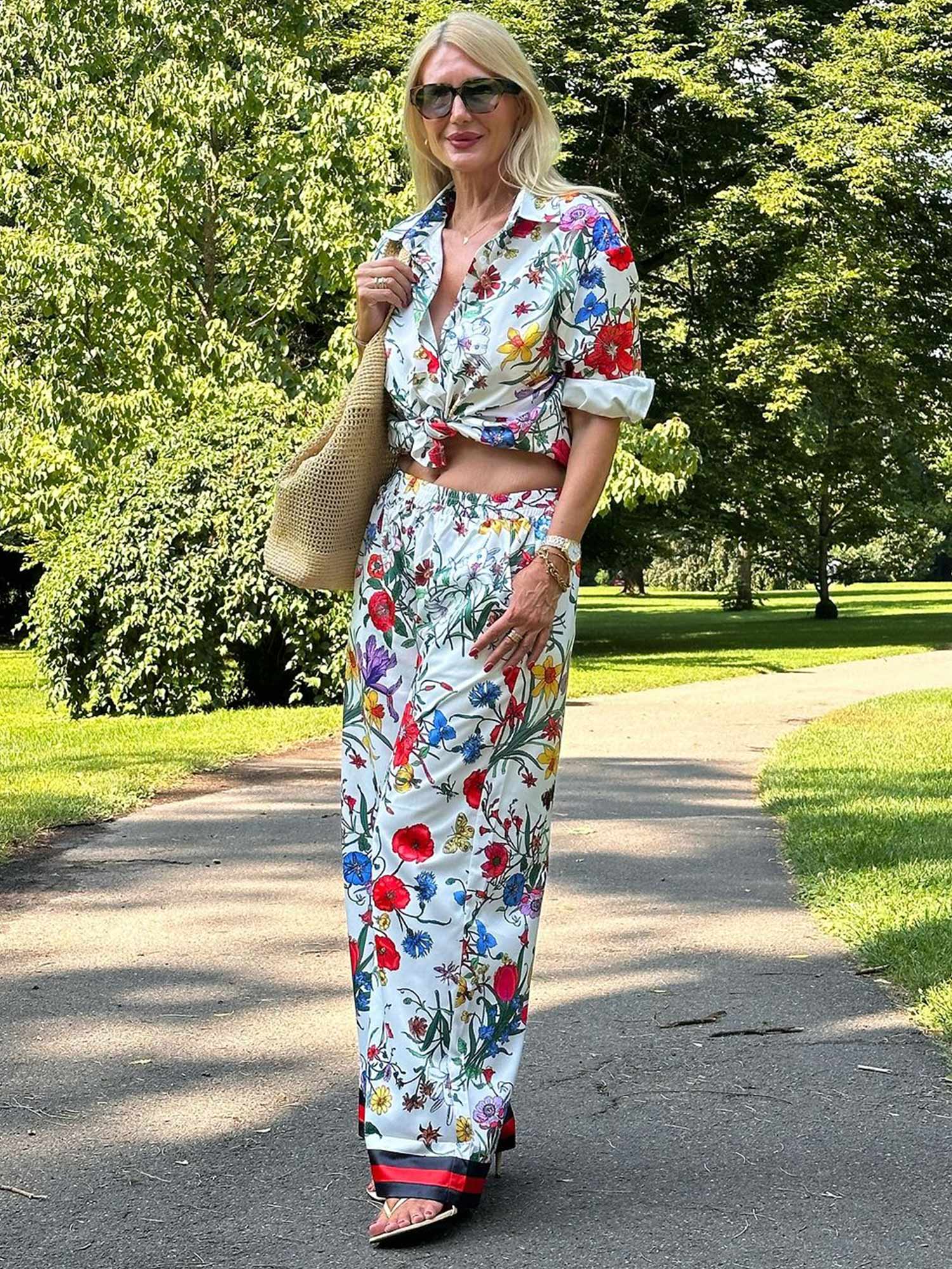 Botanical Bliss Wide-Leg Pants - XPRESSC