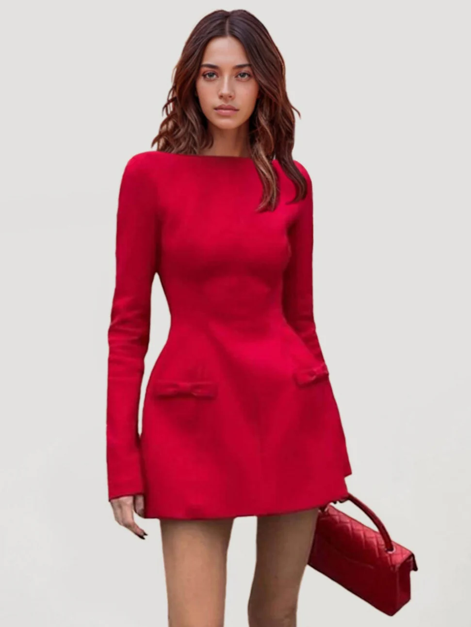 Puff Sleeve Tailored Mini Dress - XPRESSC