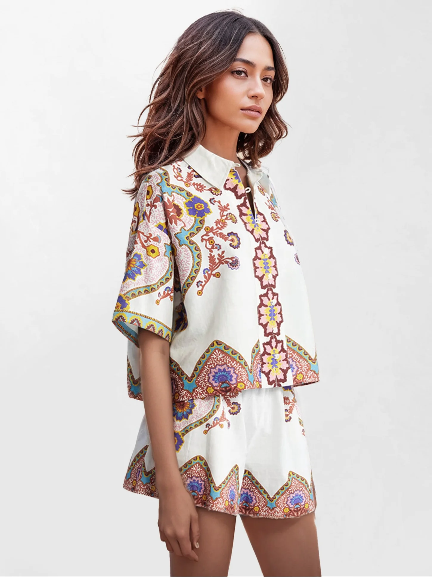 Bohemian Floral Print Two-Piece Set - XPRESSC