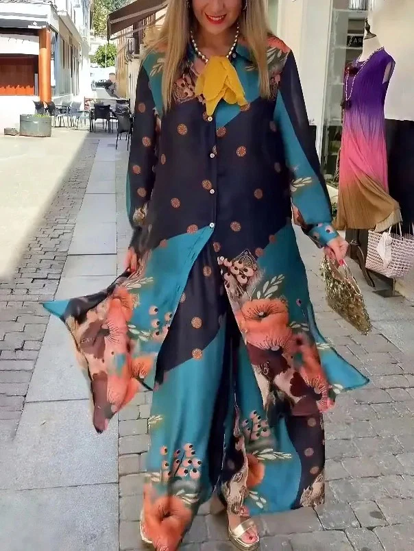 Floral Whisper Wide-Leg Pants - XPRESSC