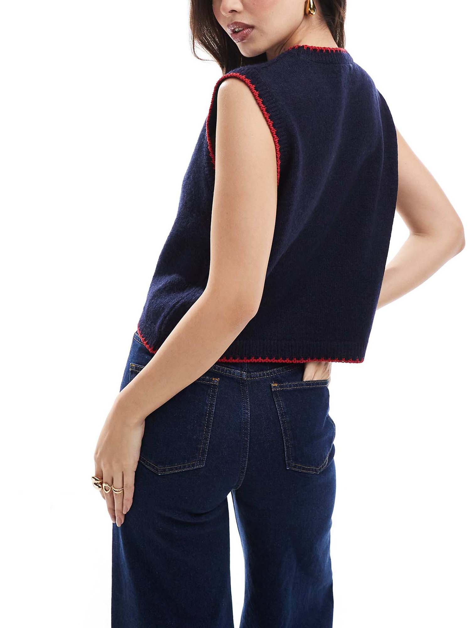 Lobster Pattern Knit Vest - XPRESSC