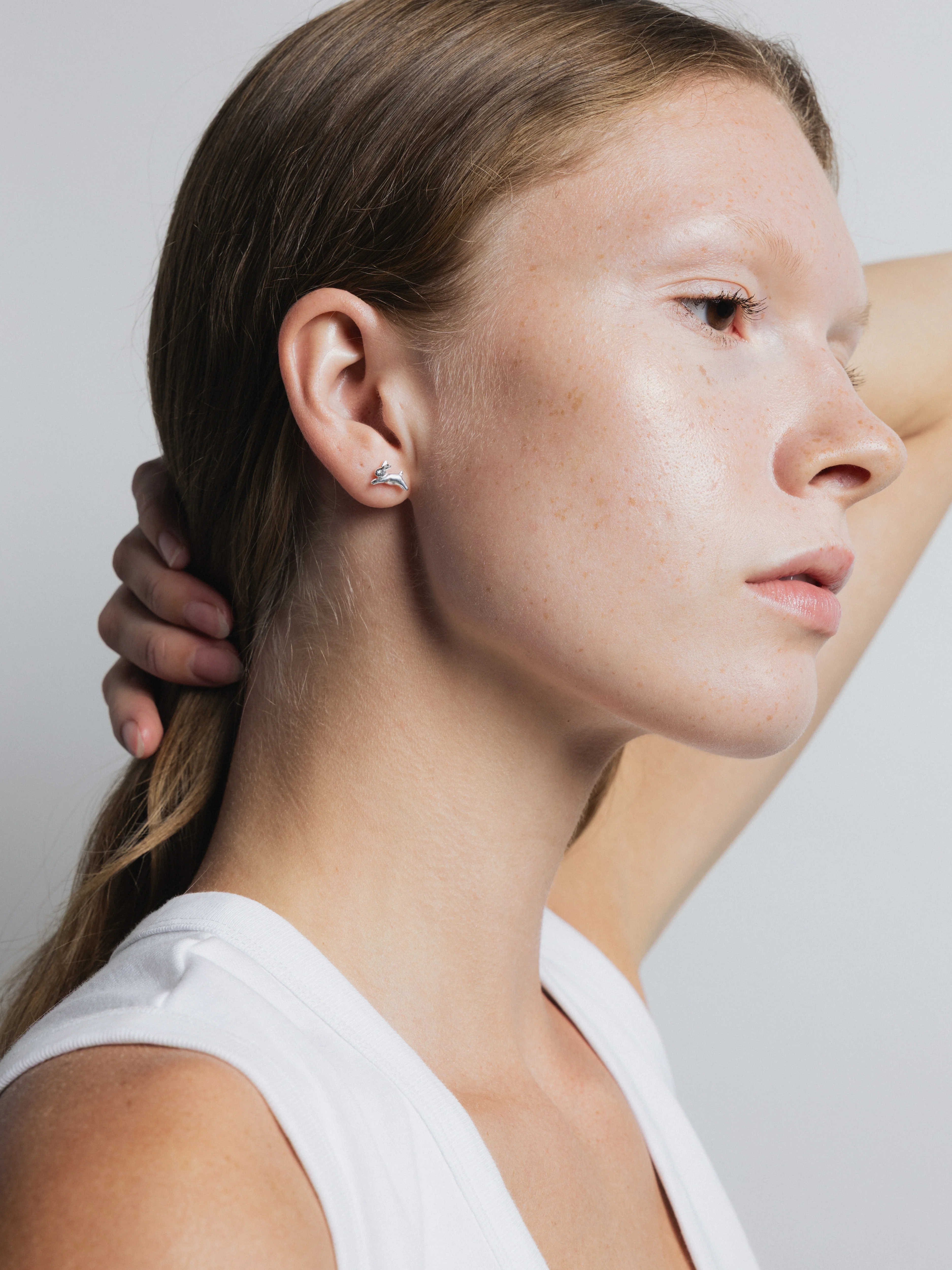 Bunny Stud Earring in Sterling Silver - XPRESSC
