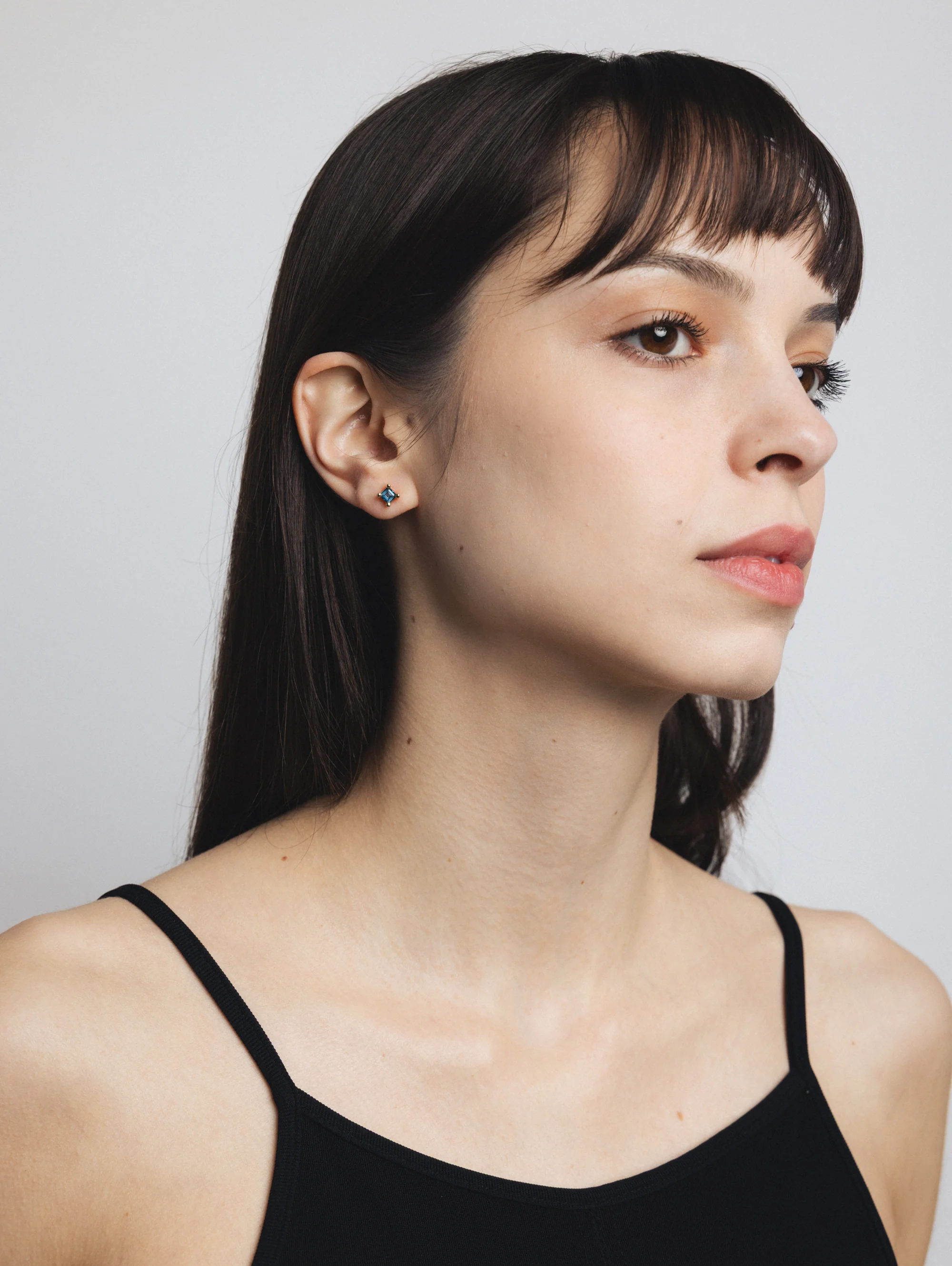 Josie Studs in Blue Topaz and Gold - XPRESSC