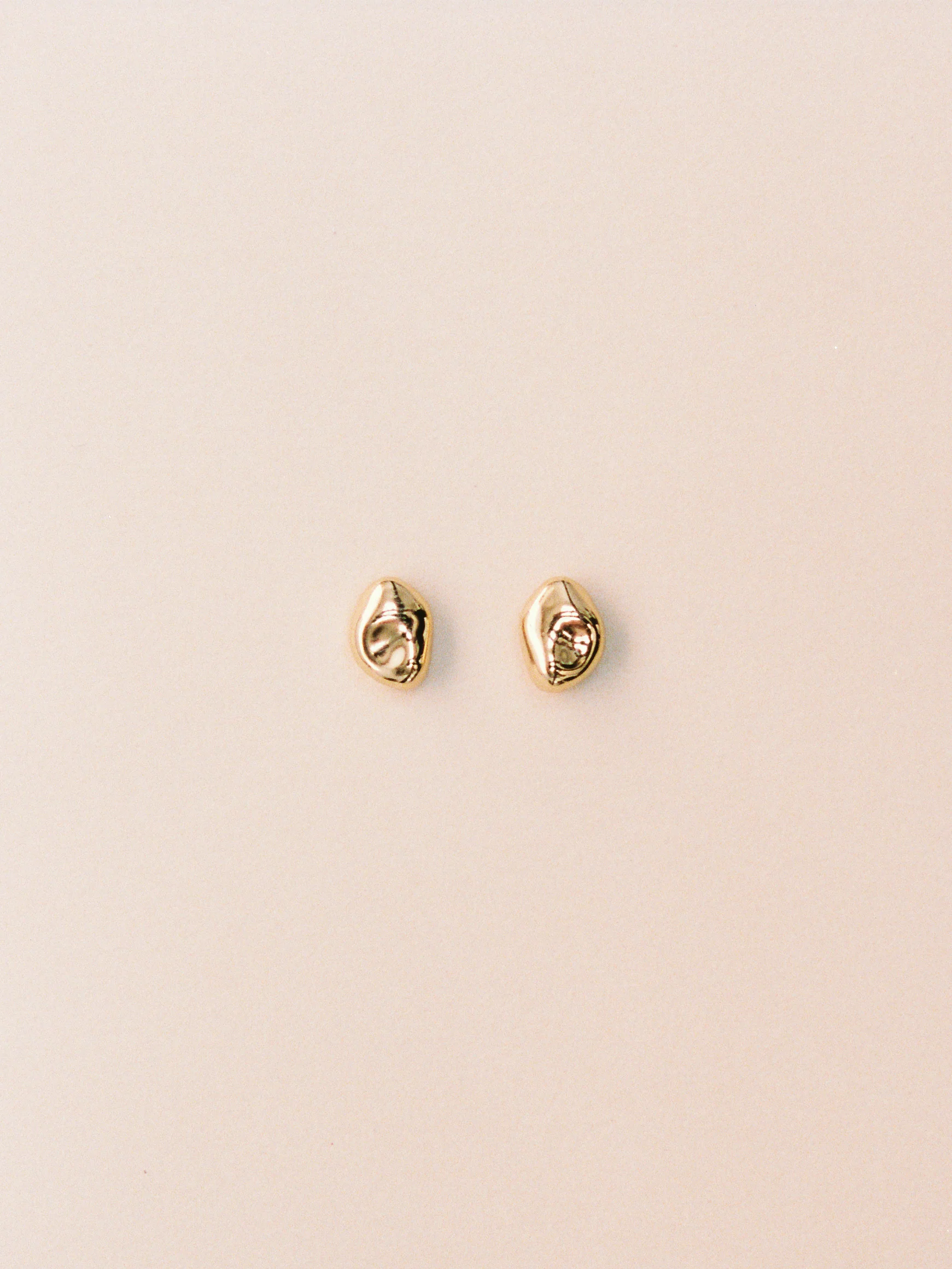 Bean Stud Earrings in Gold - XPRESSC