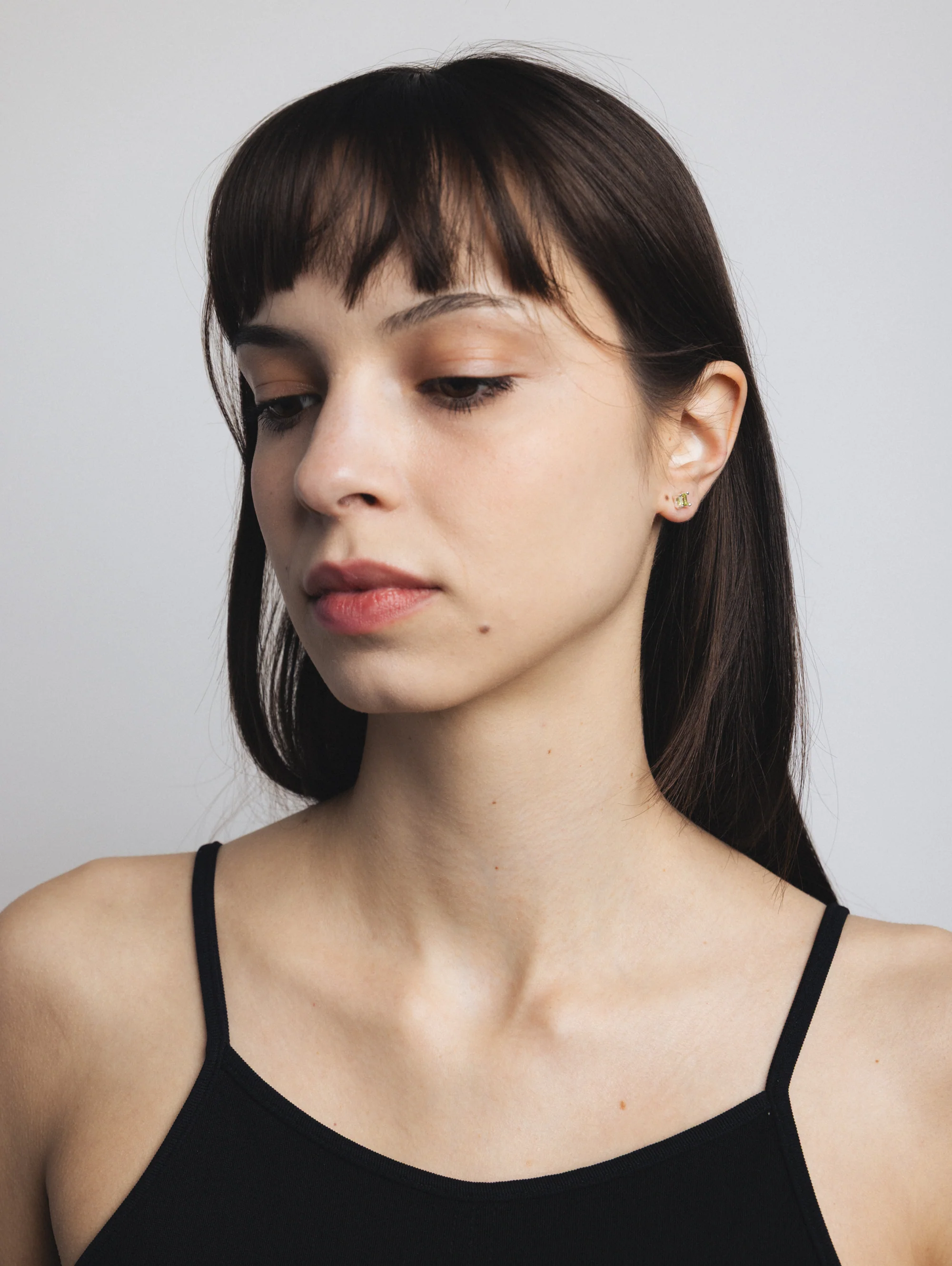 Josie Studs in Green Peridot and Sterling Silver - XPRESSC