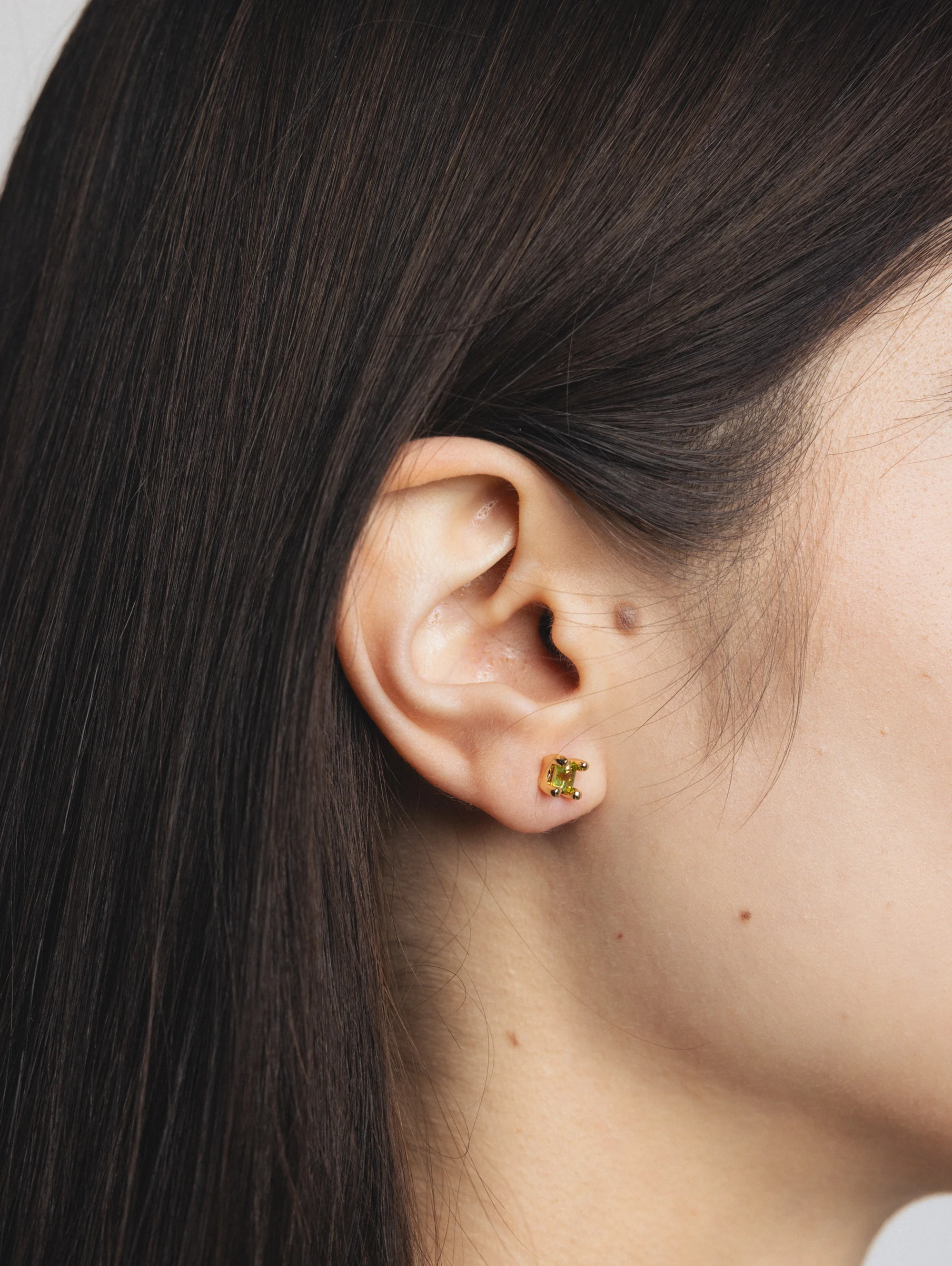 Josie Studs in Green Peridot and Gold - XPRESSC