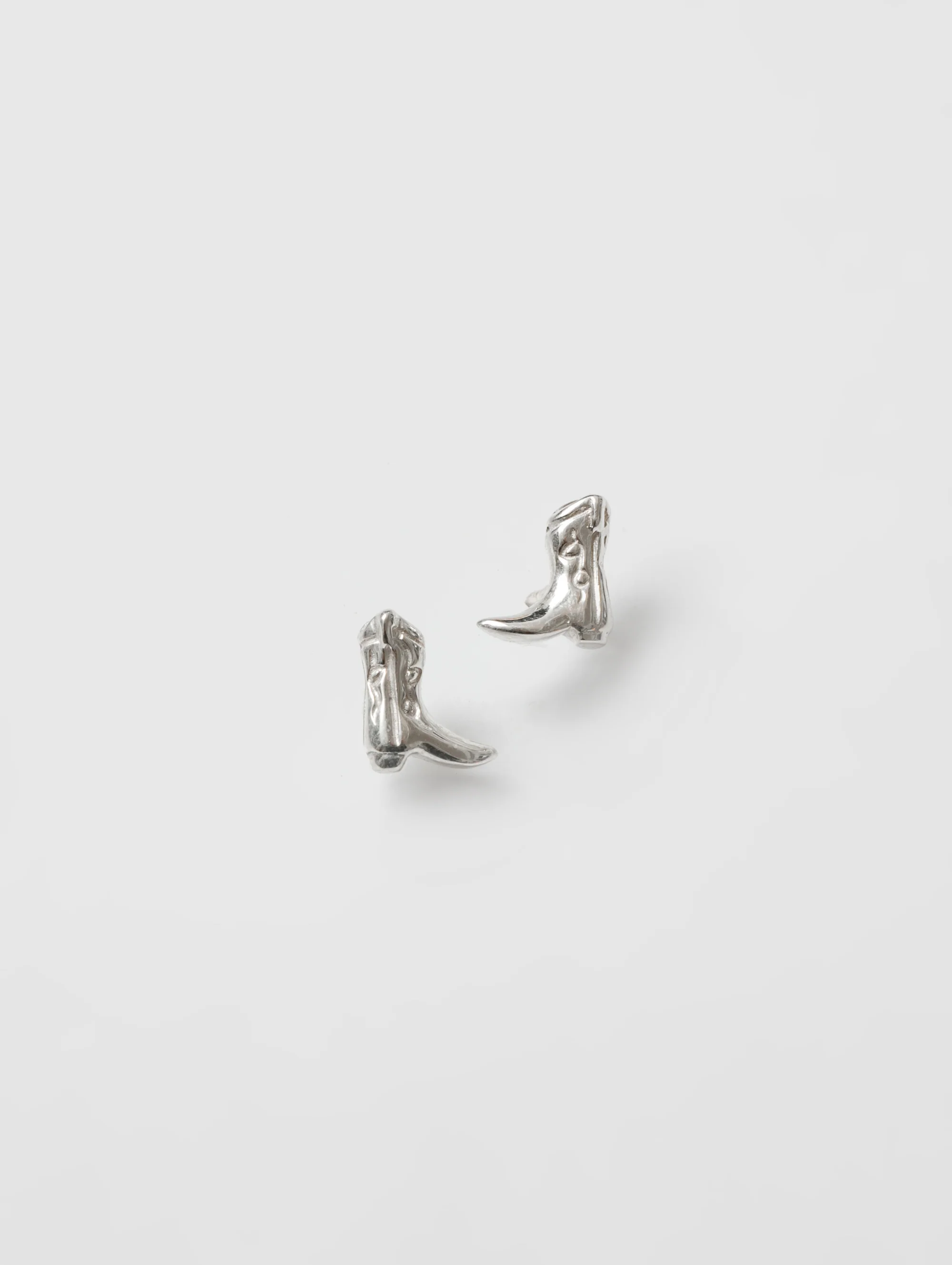 Cowboy Boot Charm Studs Sterling Silver - XPRESSC