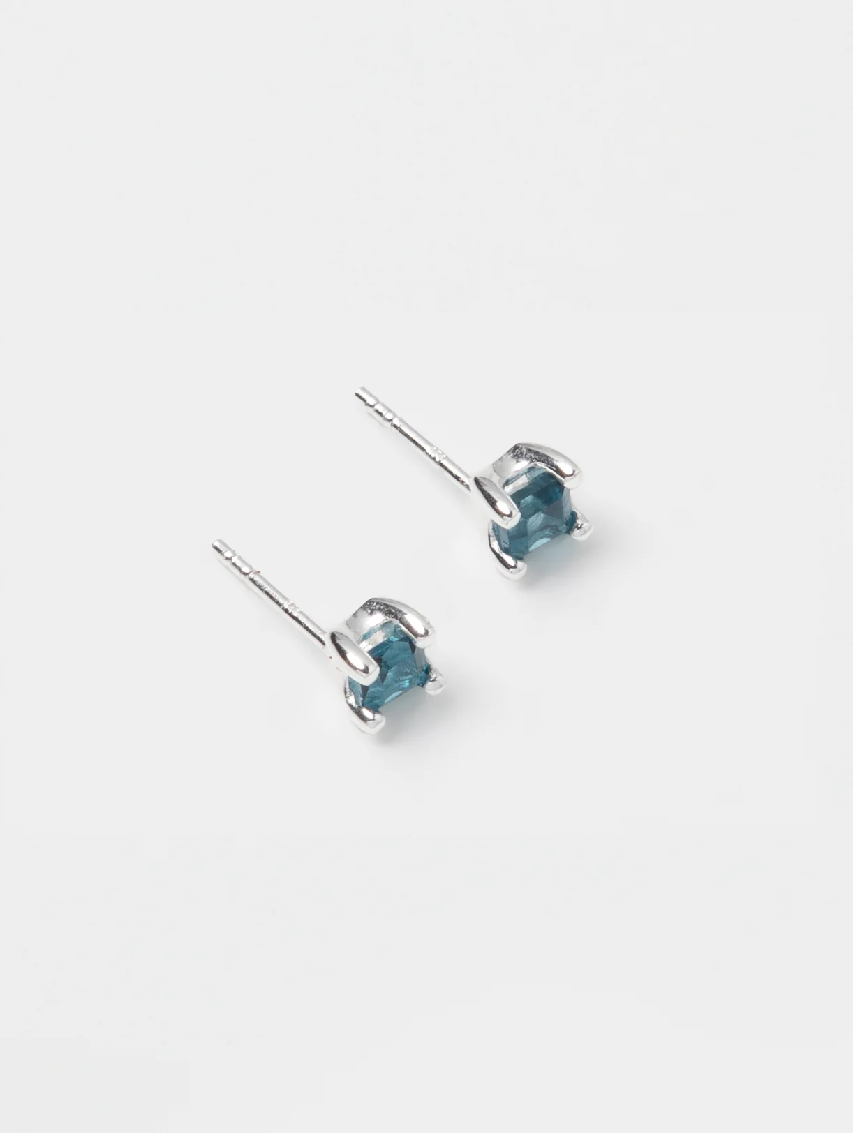 Josie Studs in Blue Topaz and Sterling Silver - XPRESSC