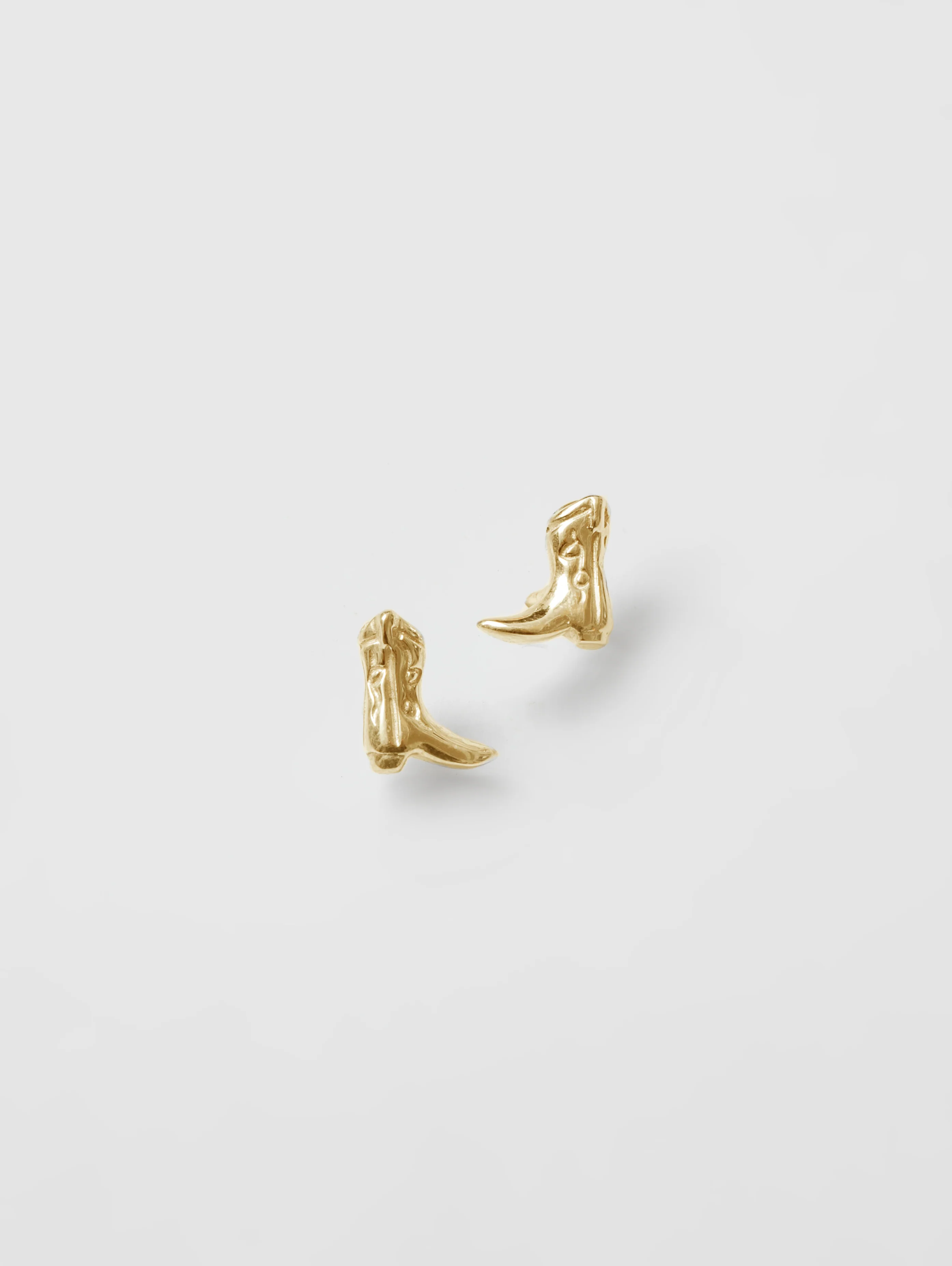 Cowboy Boot Charm Studs in Gold - XPRESSC