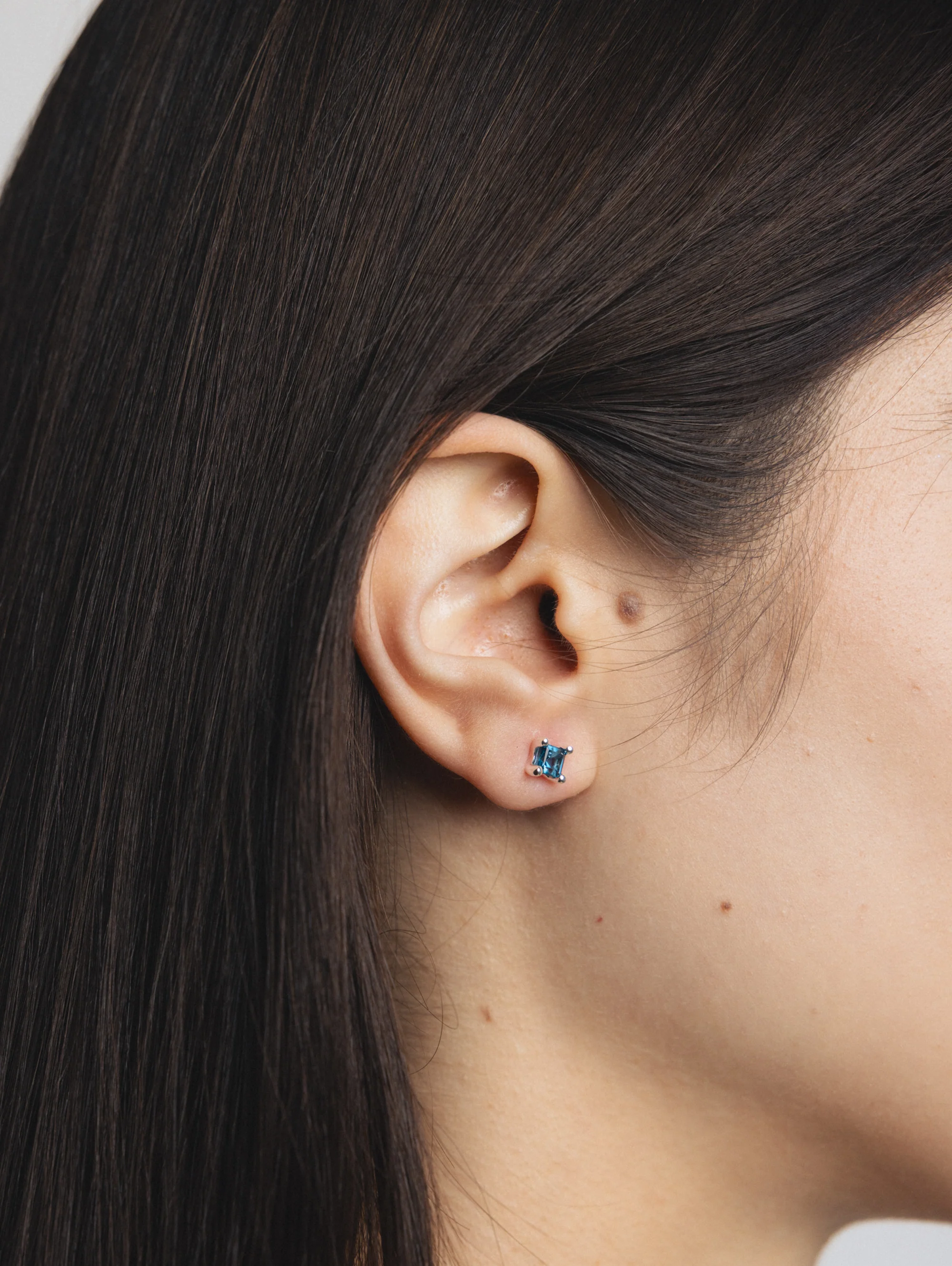Josie Studs in Blue Topaz and Sterling Silver - XPRESSC