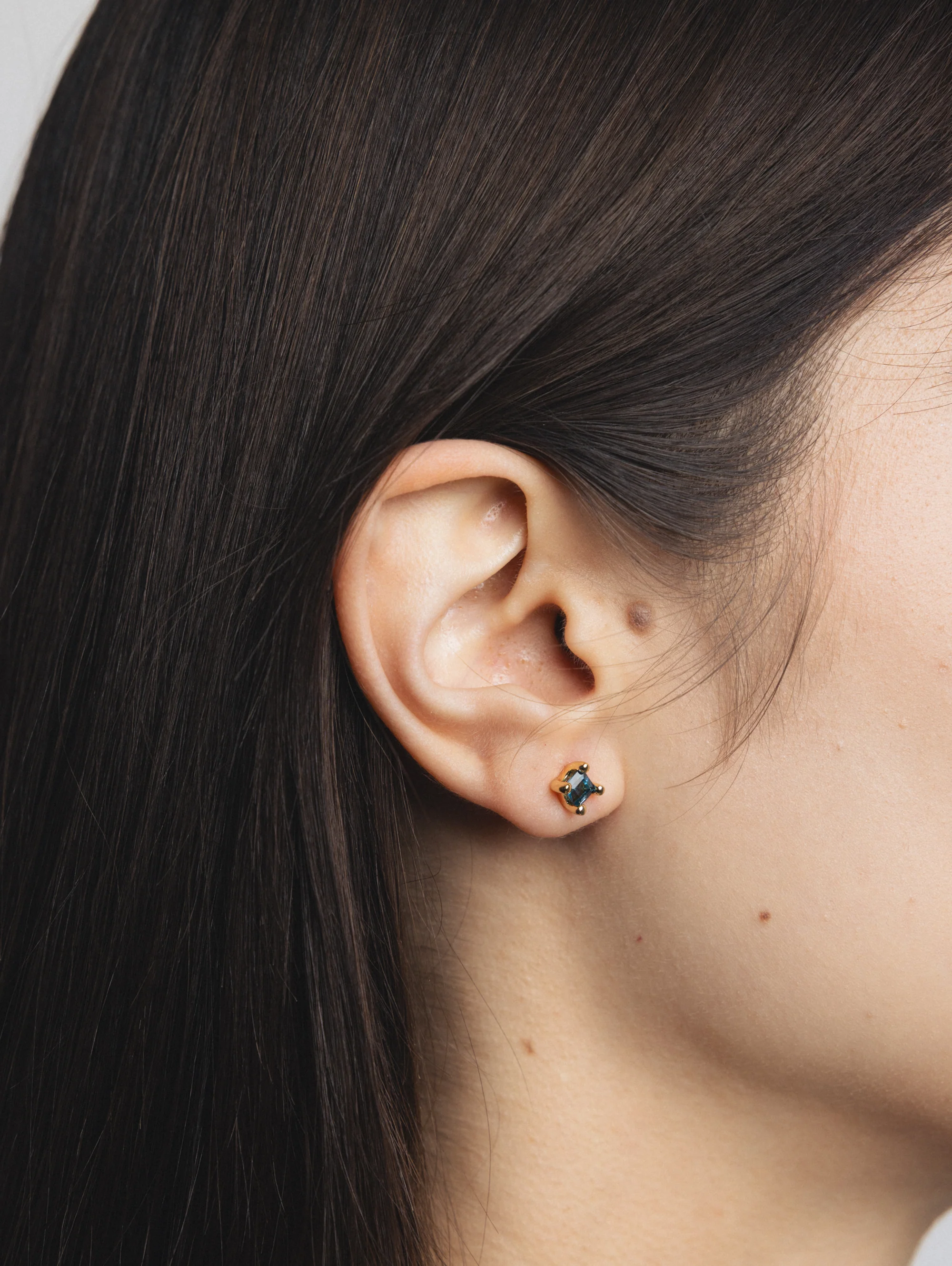 Josie Studs in Blue Topaz and Gold - XPRESSC