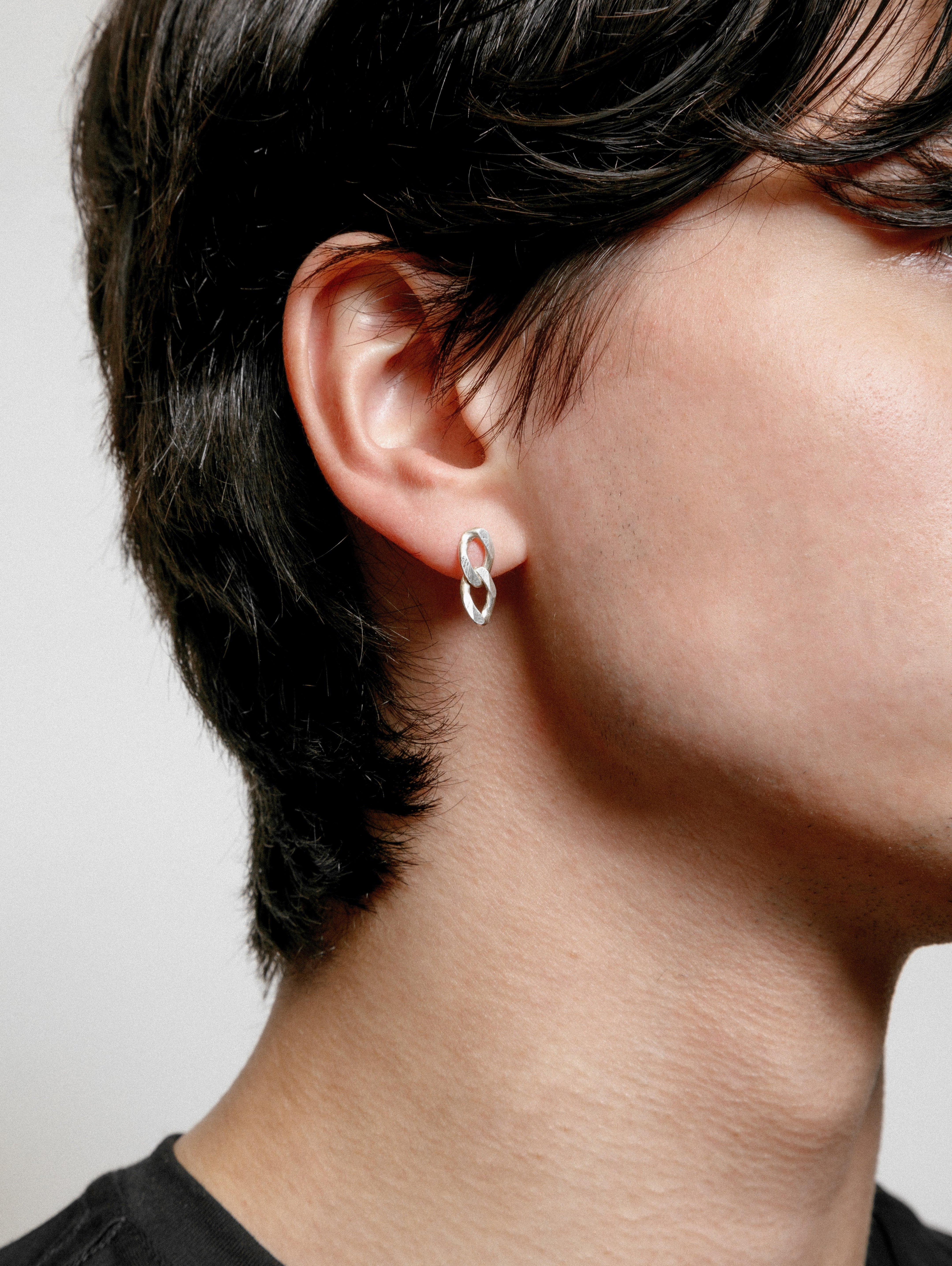 Link Stud in Sterling Silver - XPRESSC