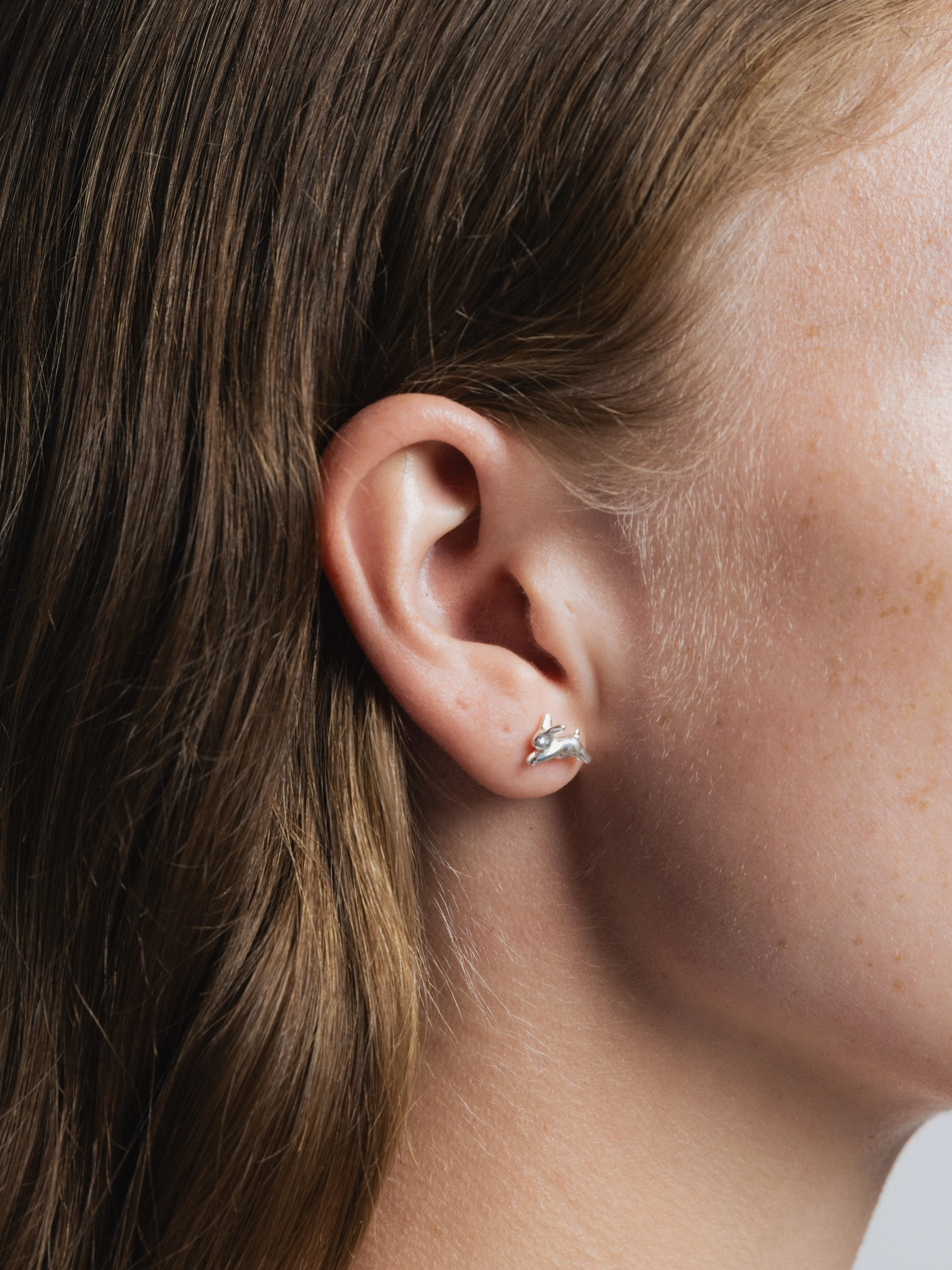 Bunny Stud Earring in Sterling Silver - XPRESSC