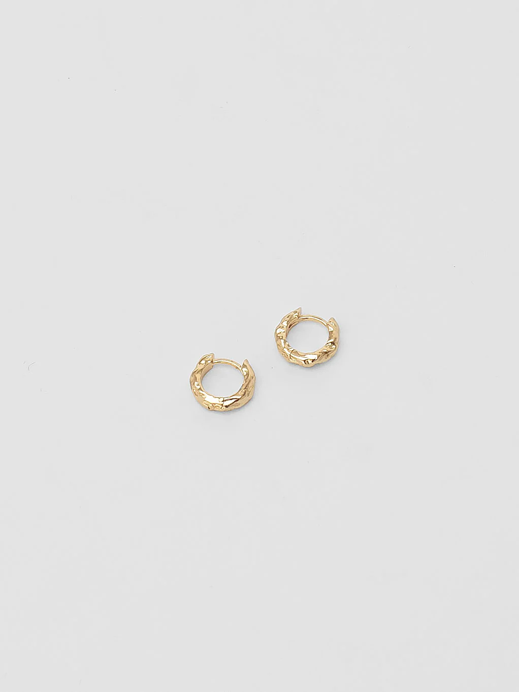 Organic Huggie Hoops in Gold - XPRESSC