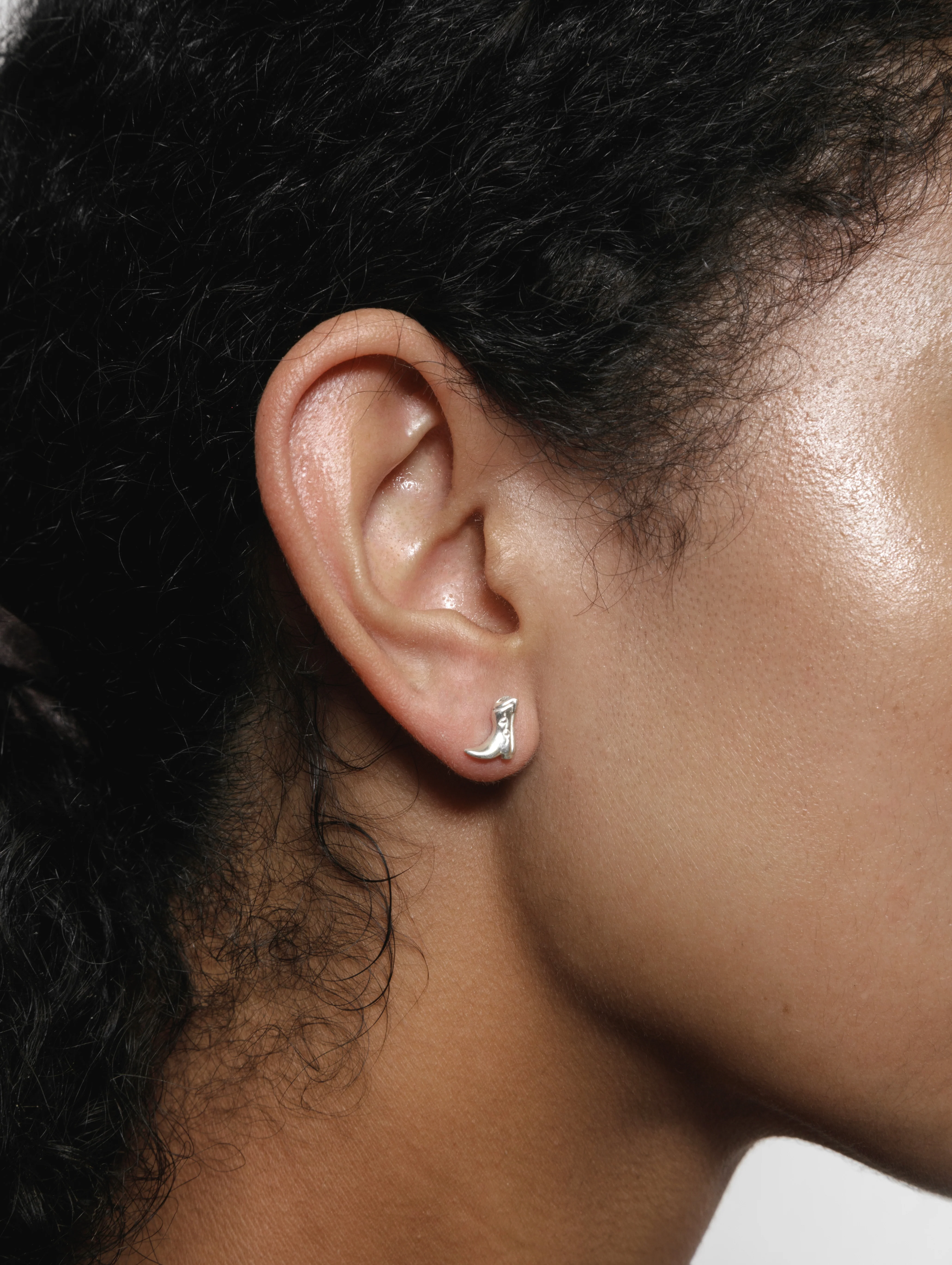 Cowboy Boot Charm Studs Sterling Silver - XPRESSC