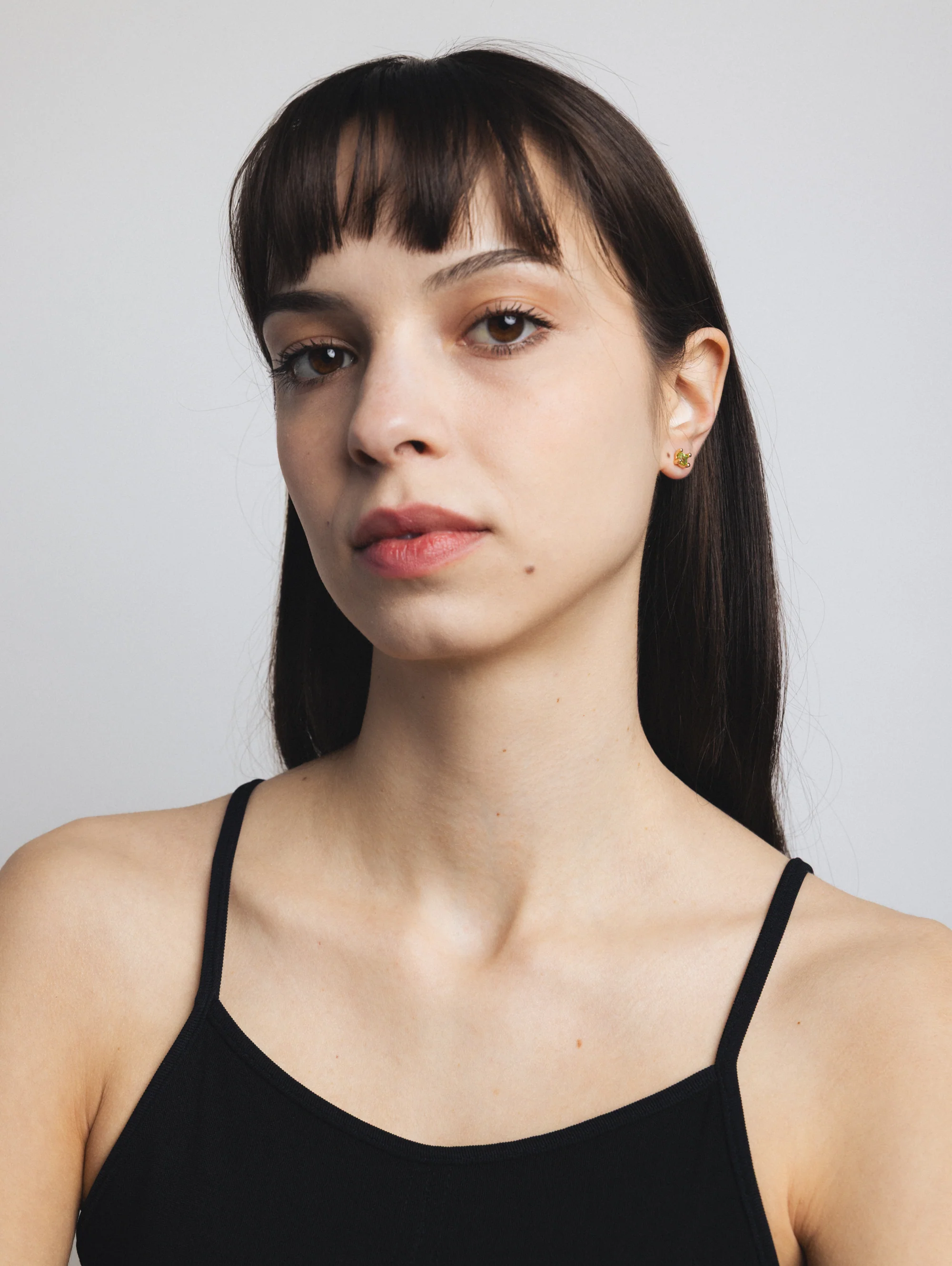 Josie Studs in Green Peridot and Gold - XPRESSC