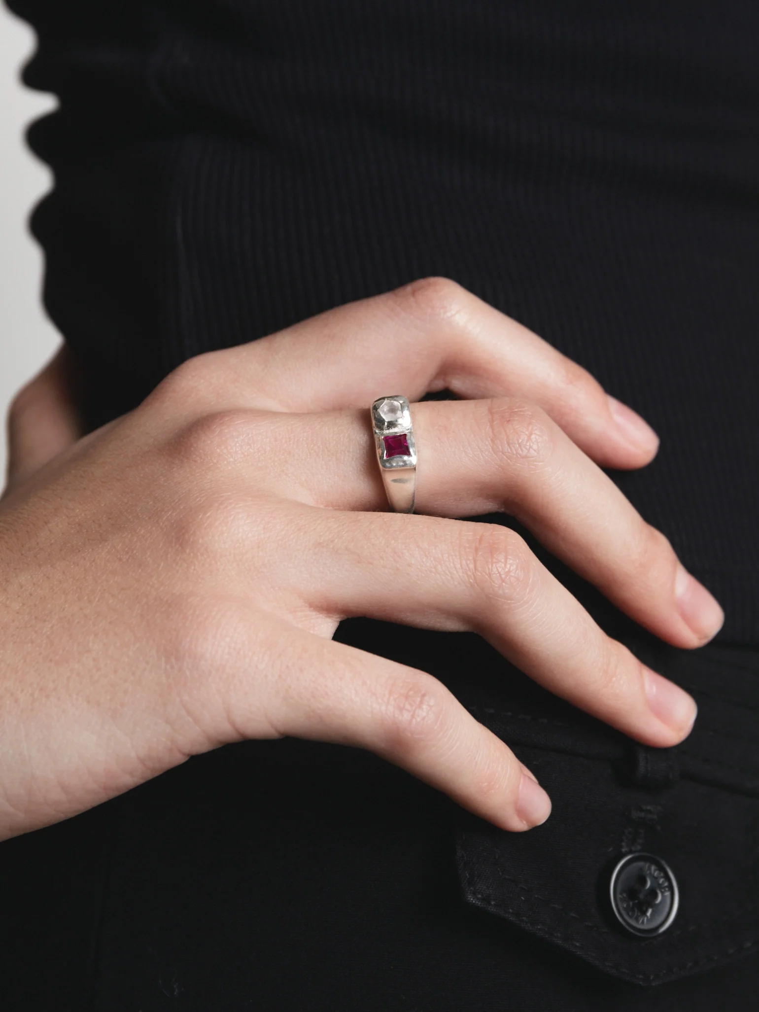 Bryce Ring in Pink and Sterling Silver - XPRESSC