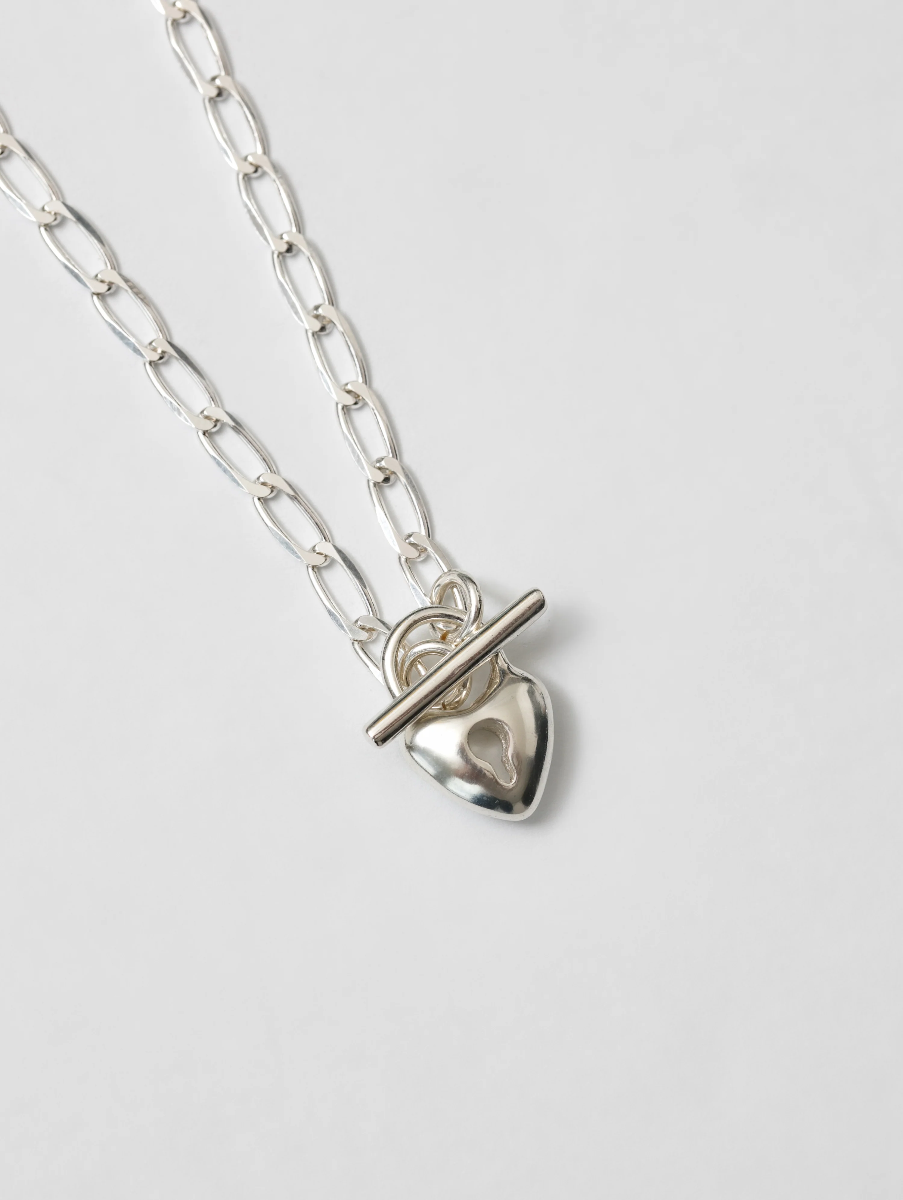 Heart Toggle Necklace in Sterling Silver - XPRESSC