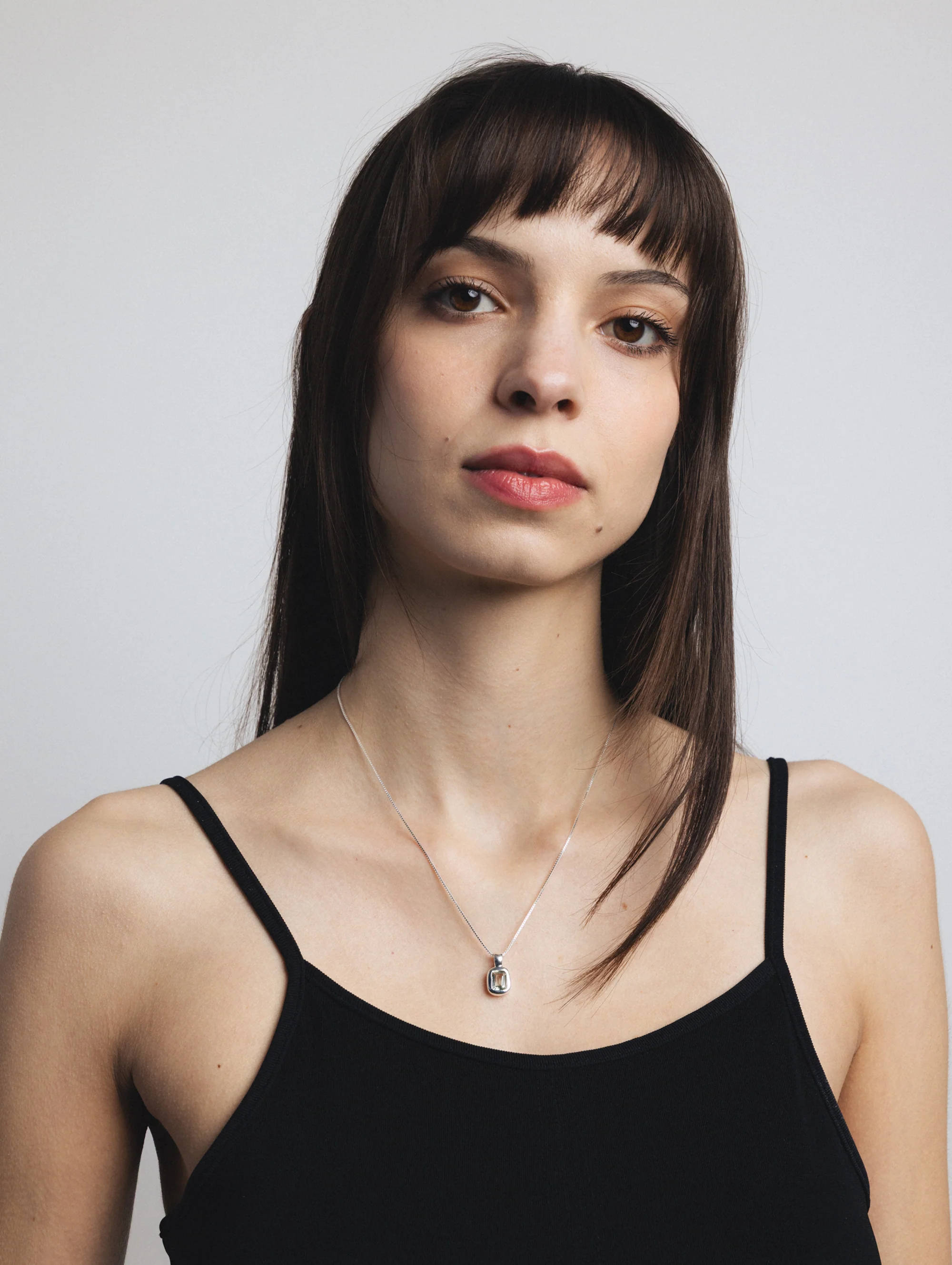 Freya Necklace in Seafoam Amethyst and Sterling Silver - XPRESSC