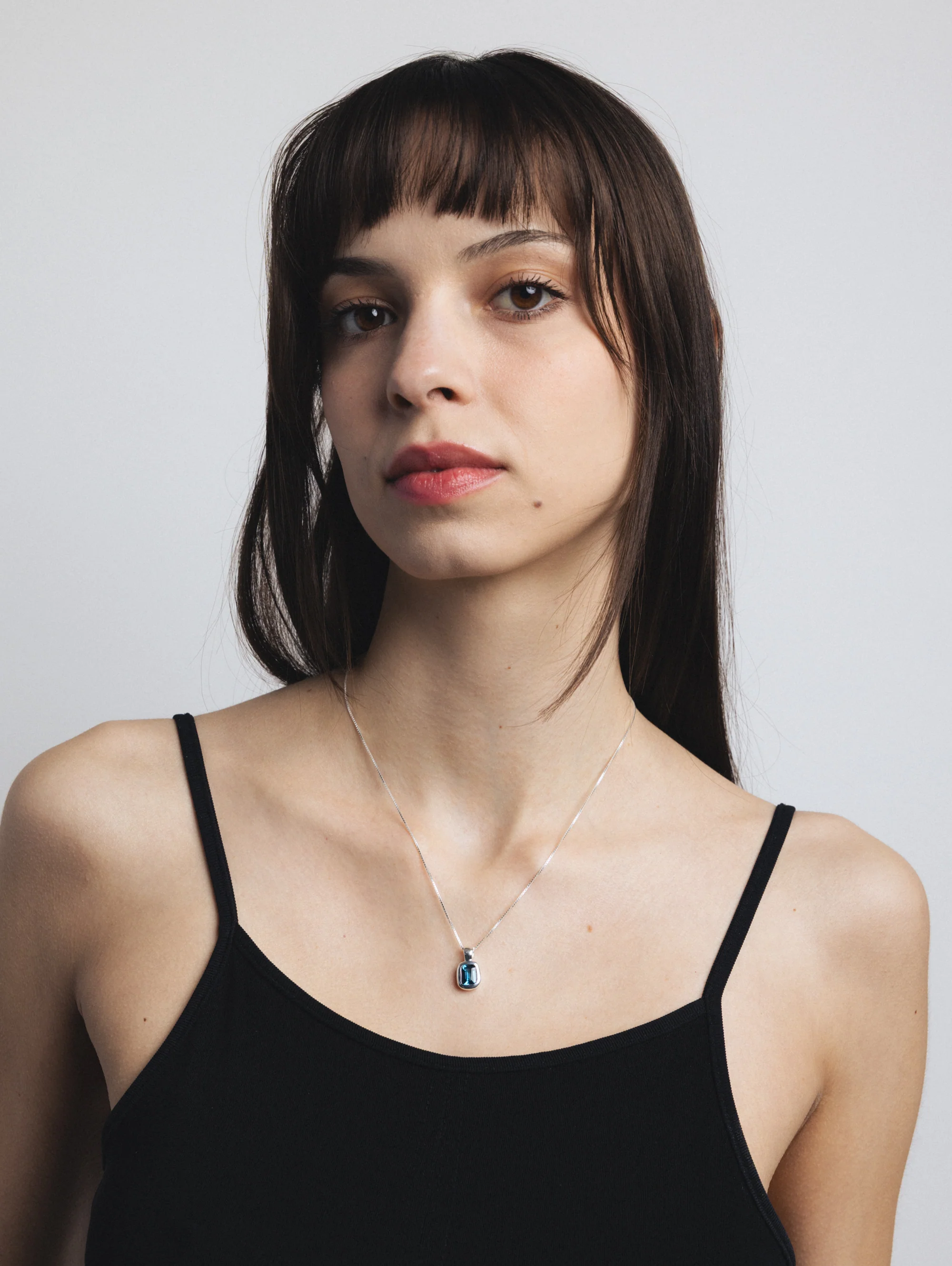 Freya Necklace in Blue Topaz and Sterling Silver - XPRESSC