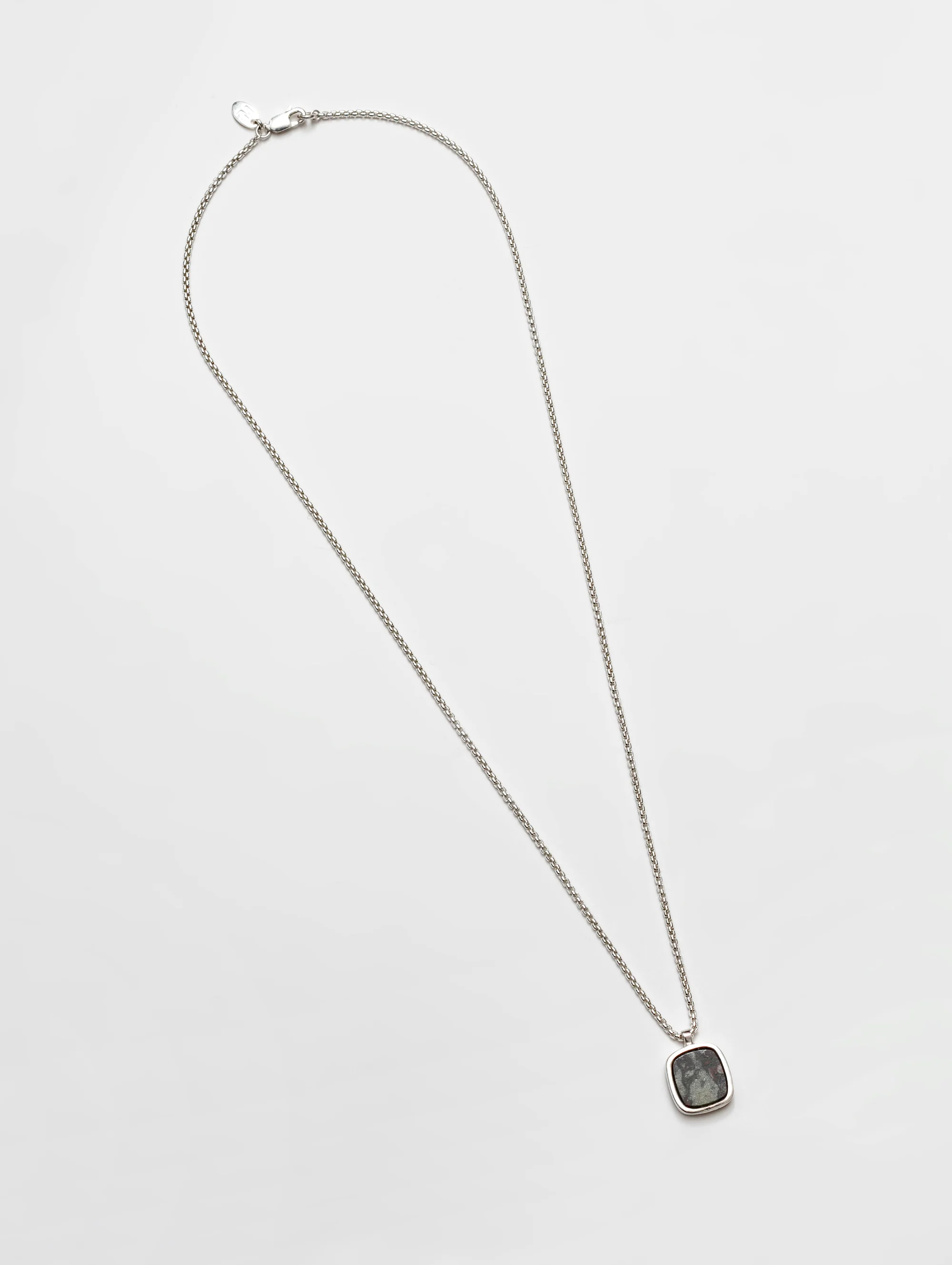 Wells Necklace in Dragon Jasper and Sterling Silver - XPRESSC