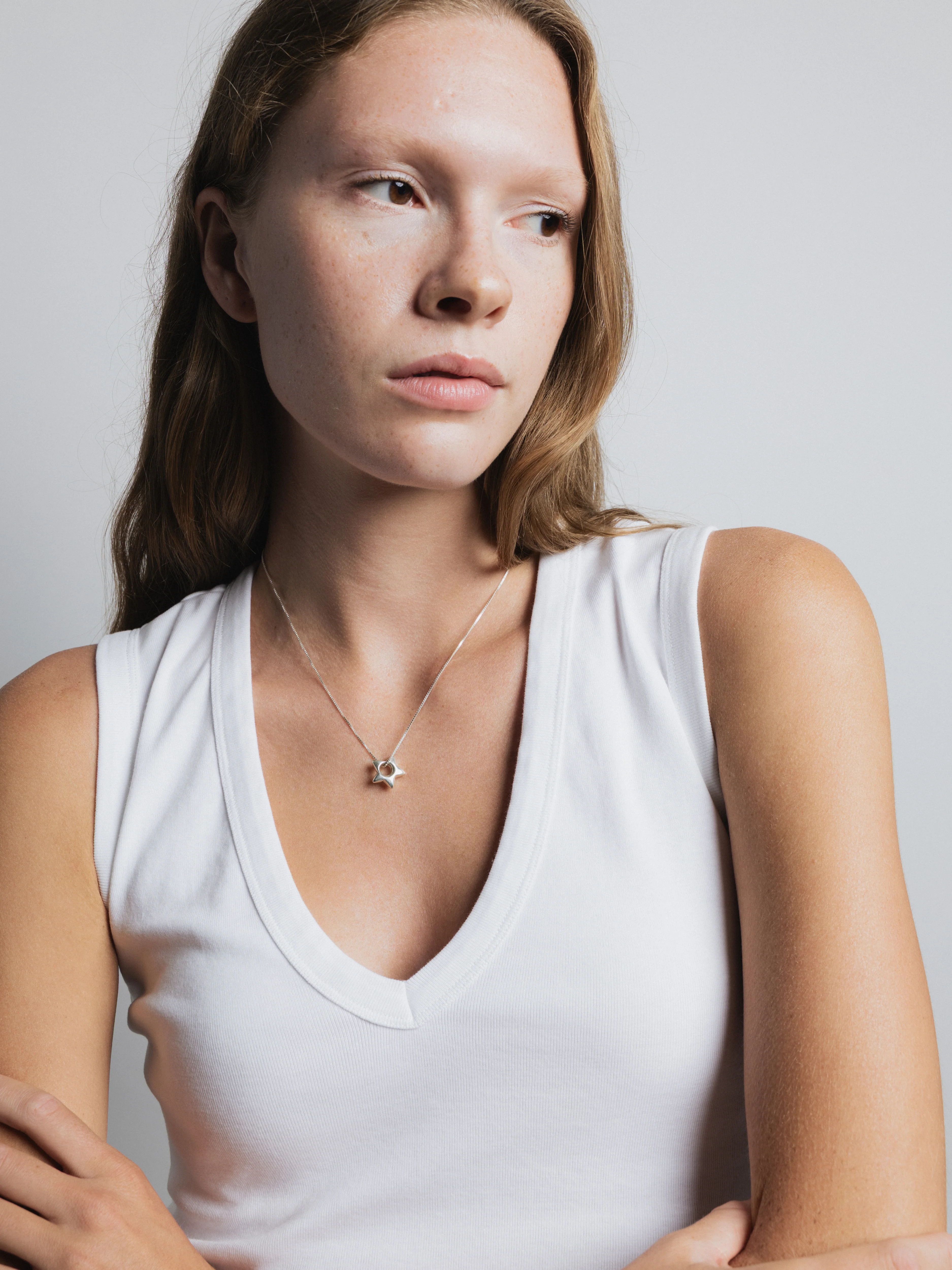 Star Charm Necklace in Sterling Silver - XPRESSC