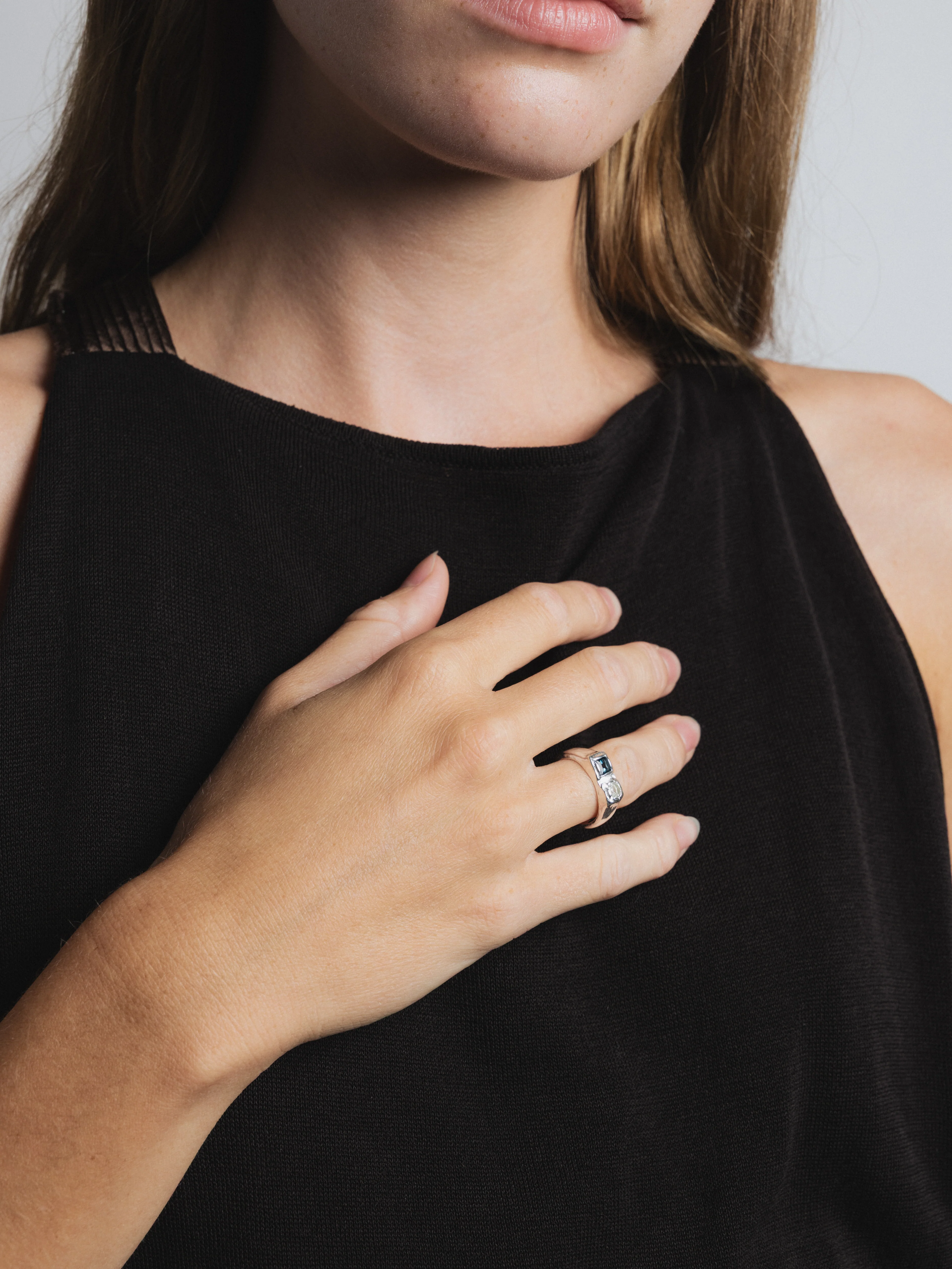 Bryce Ring in Blue and Sterling Silver - XPRESSC