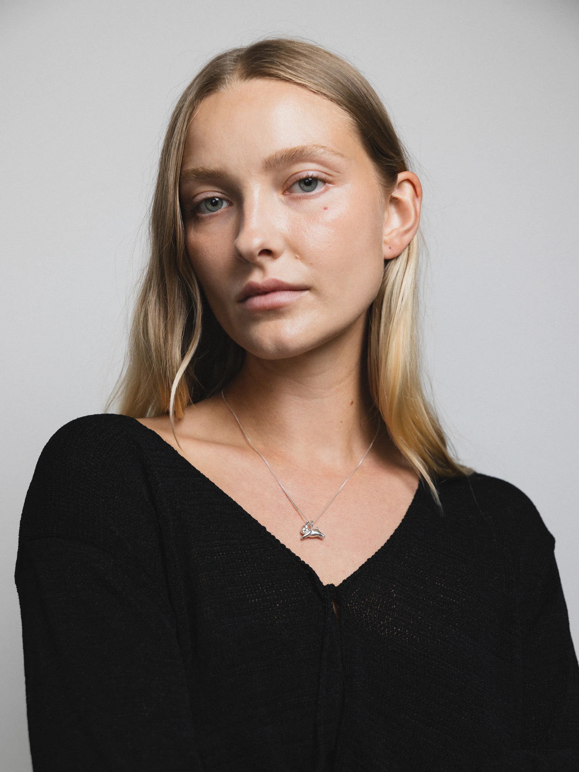 Bunny Charm Necklace in Sterling Silver - XPRESSC