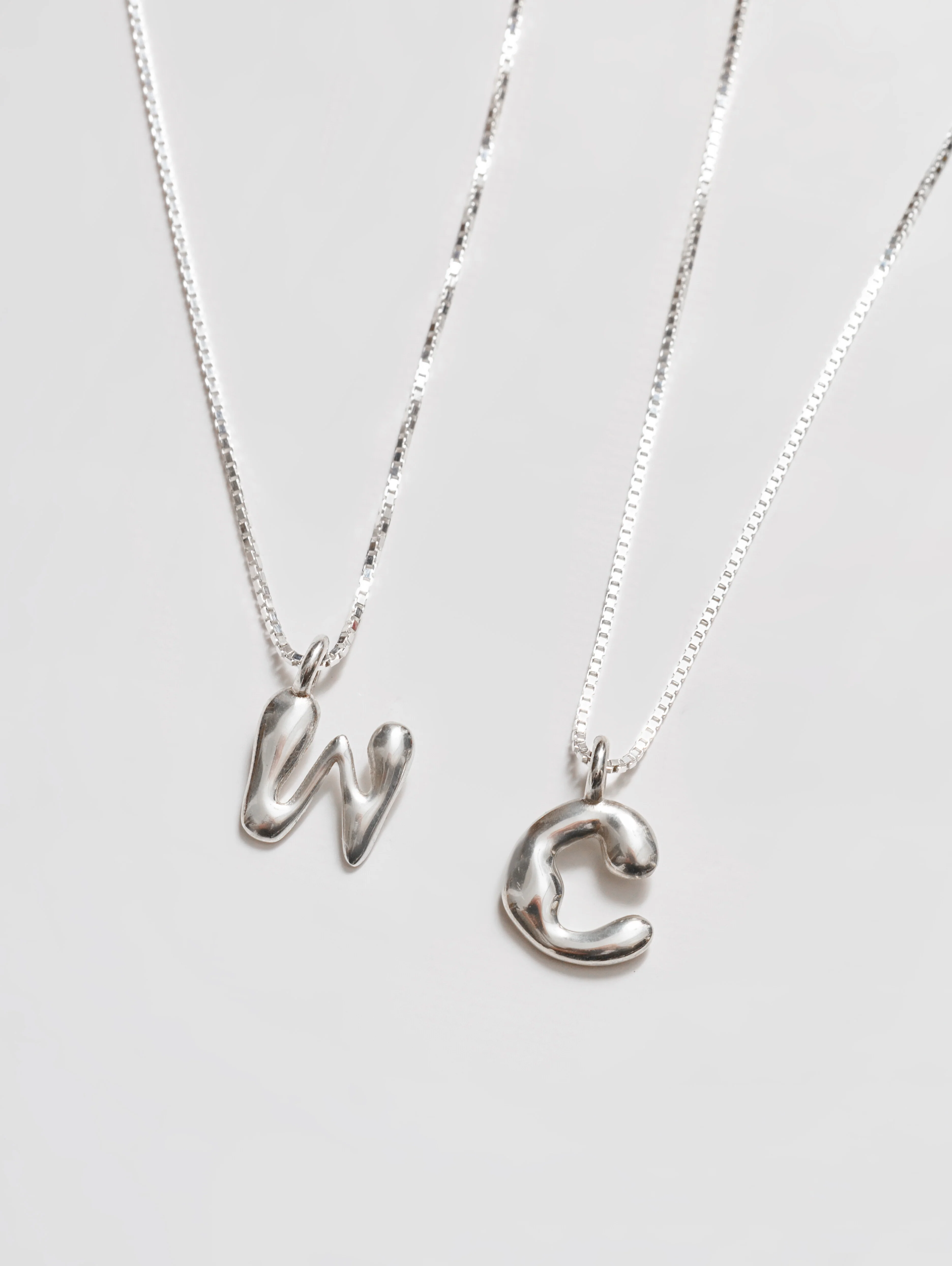 Alphabet Charm Necklace in Sterling Silver - XPRESSC