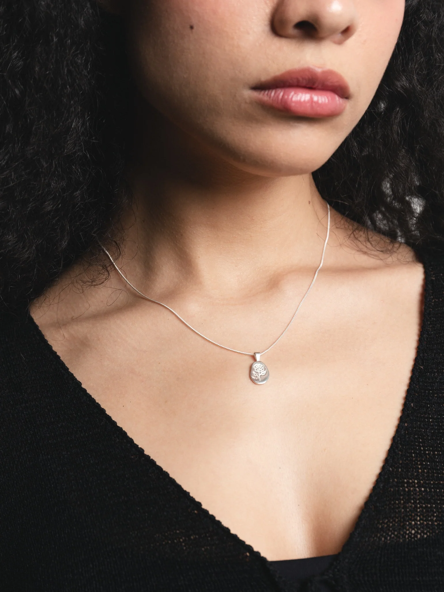 Rose Necklace in Sterling Silver - XPRESSC