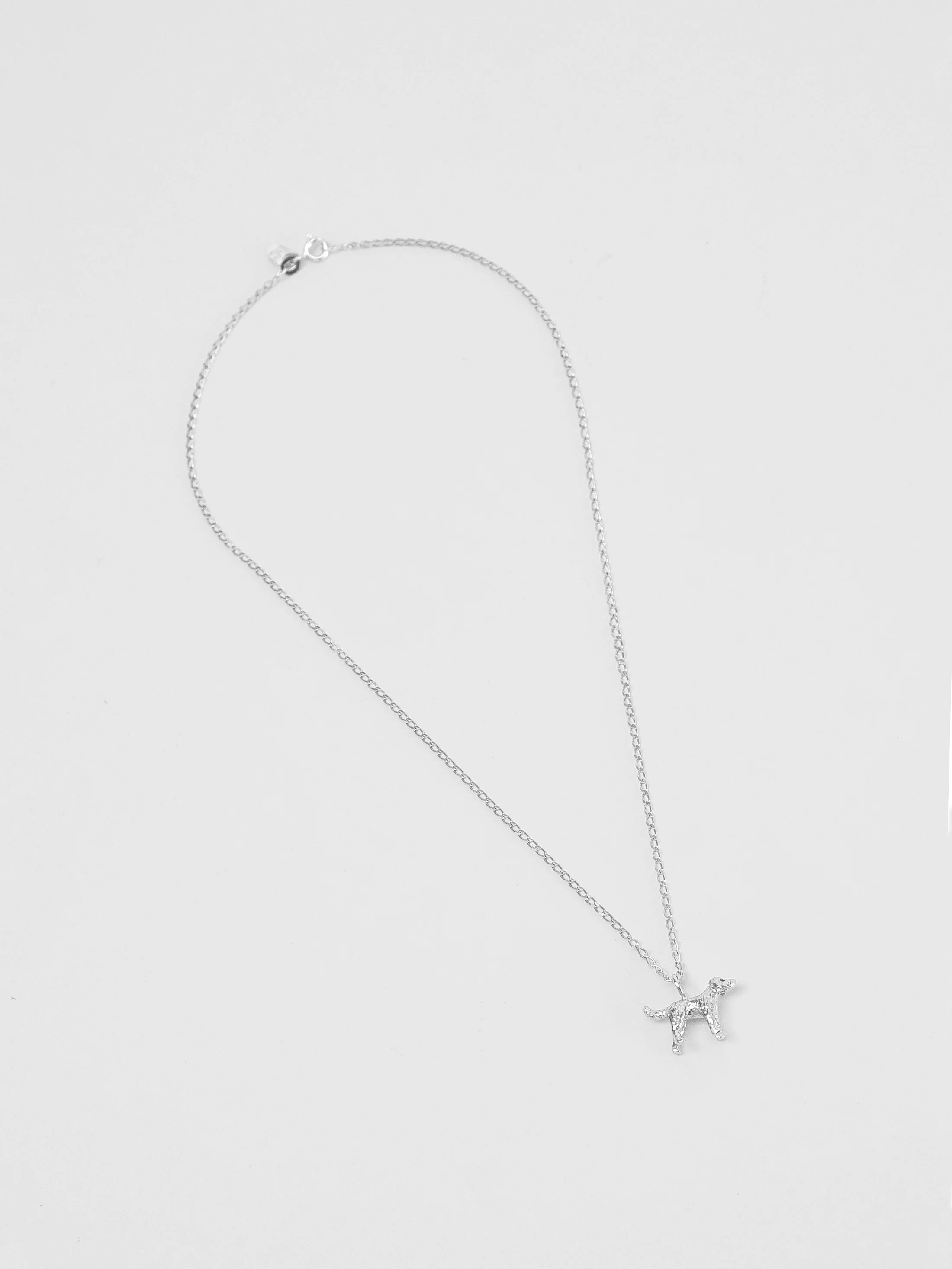 Dog Charm Necklace in Sterling Silver - XPRESSC