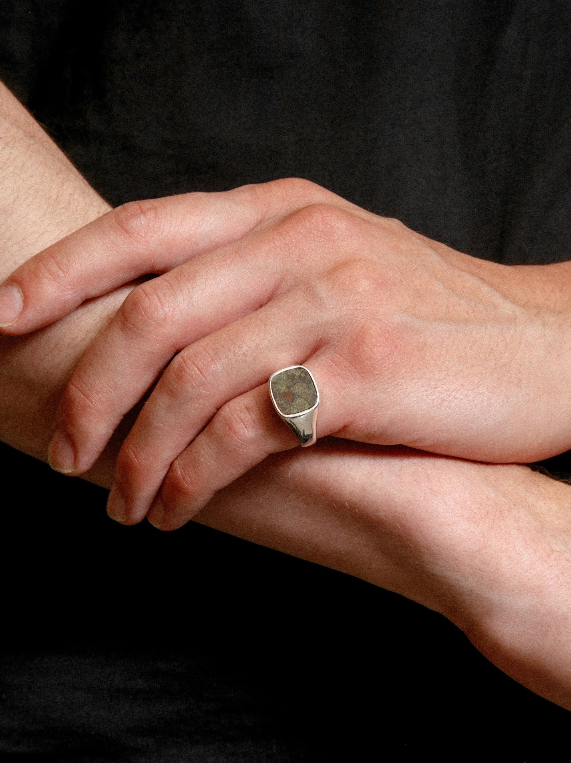Jules Ring in Dragon Jasper and Sterling Silver - XPRESSC