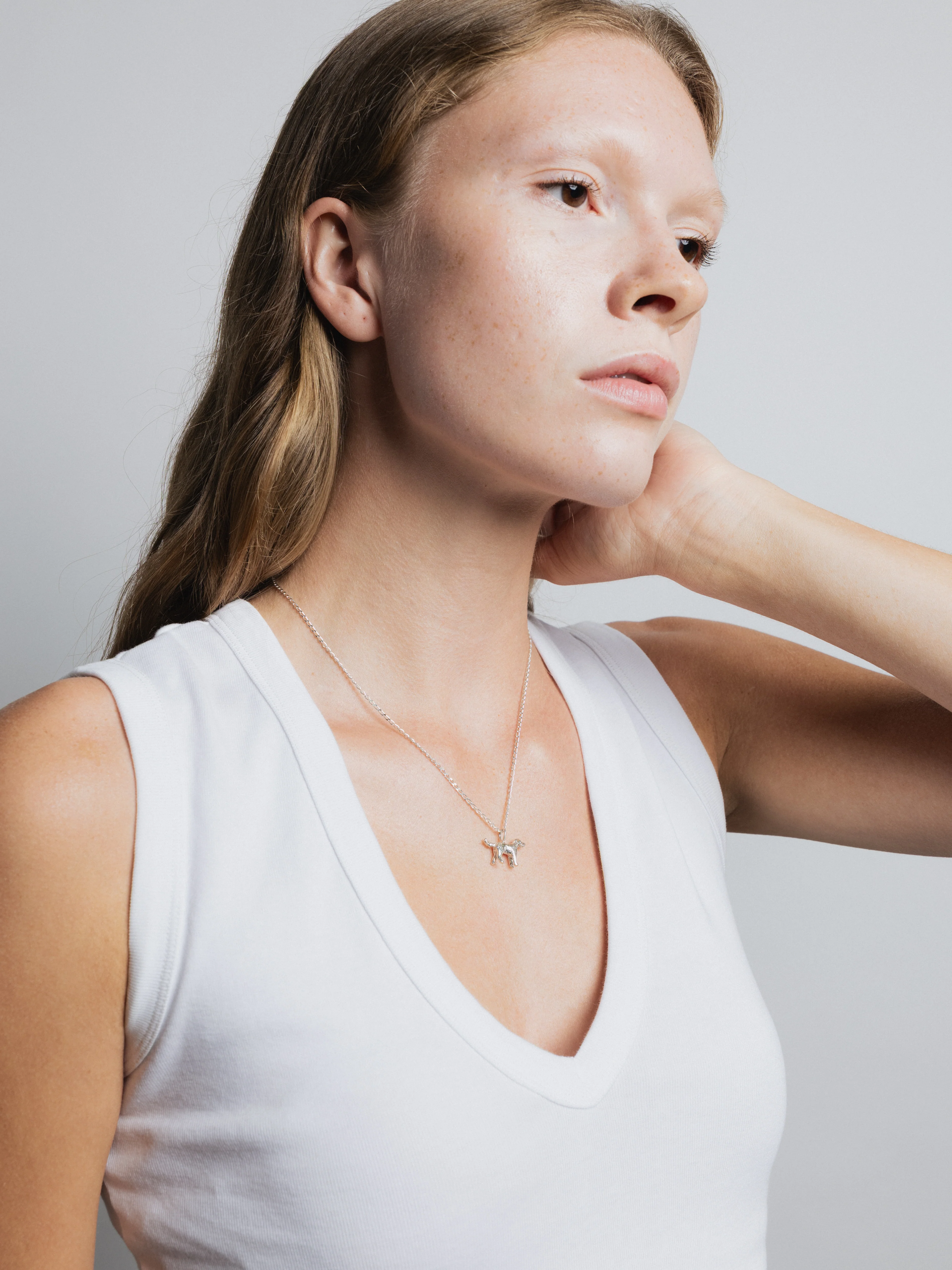 Dog Charm Necklace in Sterling Silver - XPRESSC